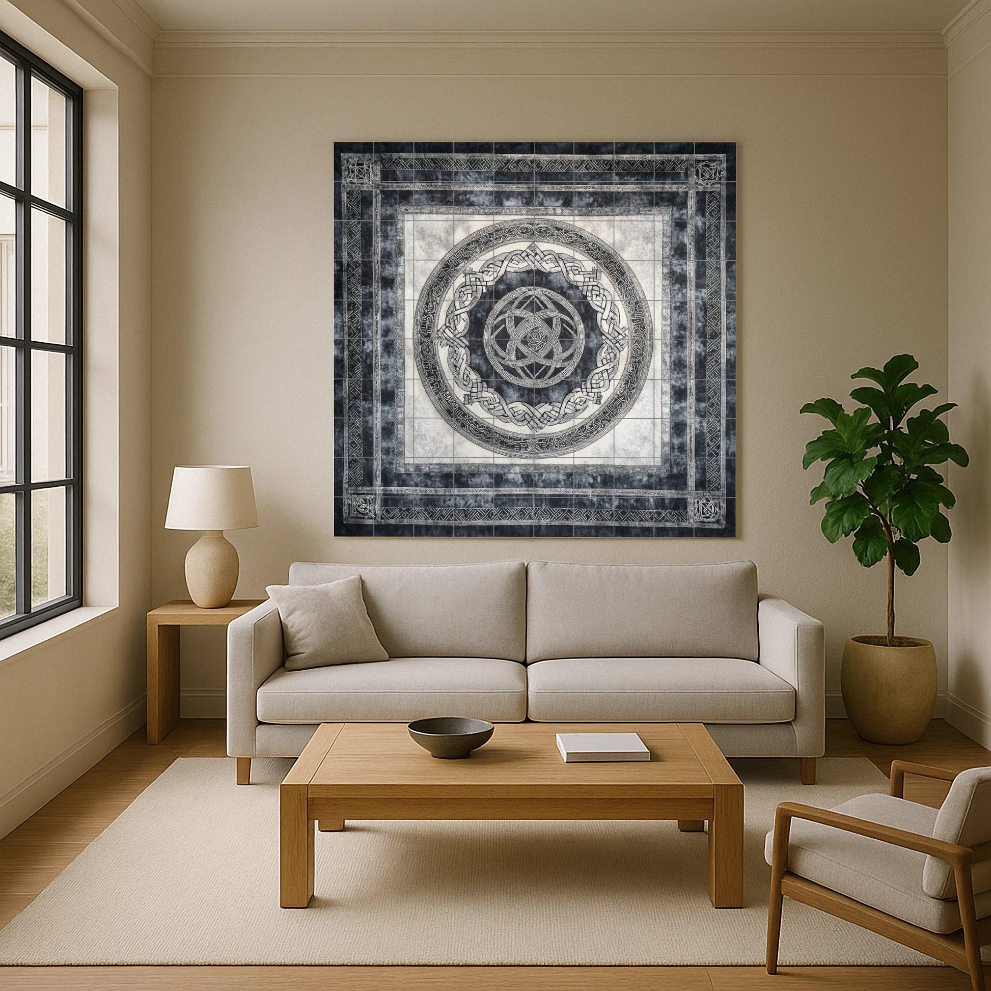 Ceramic Tile Mural: Vikingo islandés — Legends & Epic Art