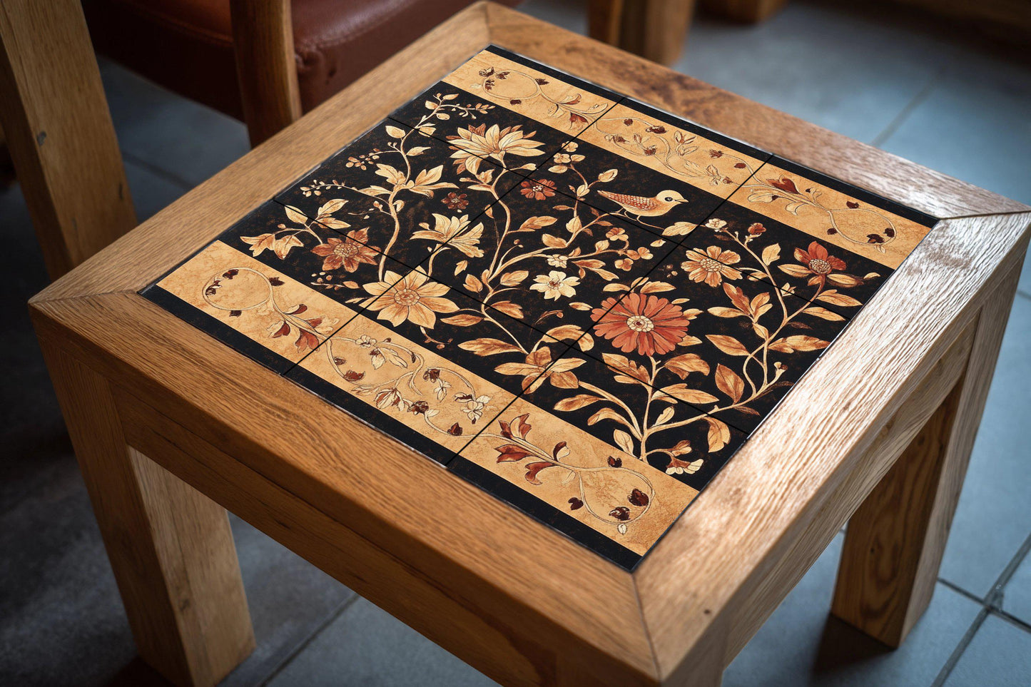 Batik indonesio — Botanical Landscape · Ceramic Tile Mural