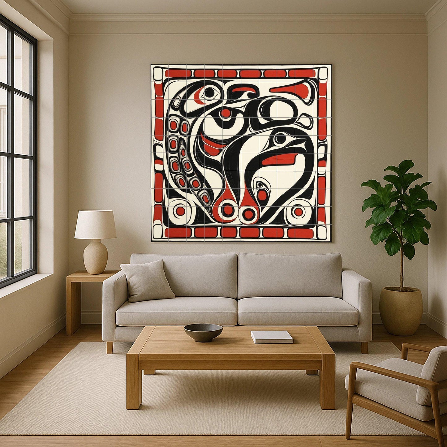 Inspiración inuit — Fresque Murale en Carreaux de Céramique · Fresque à Motifs Décoratifs