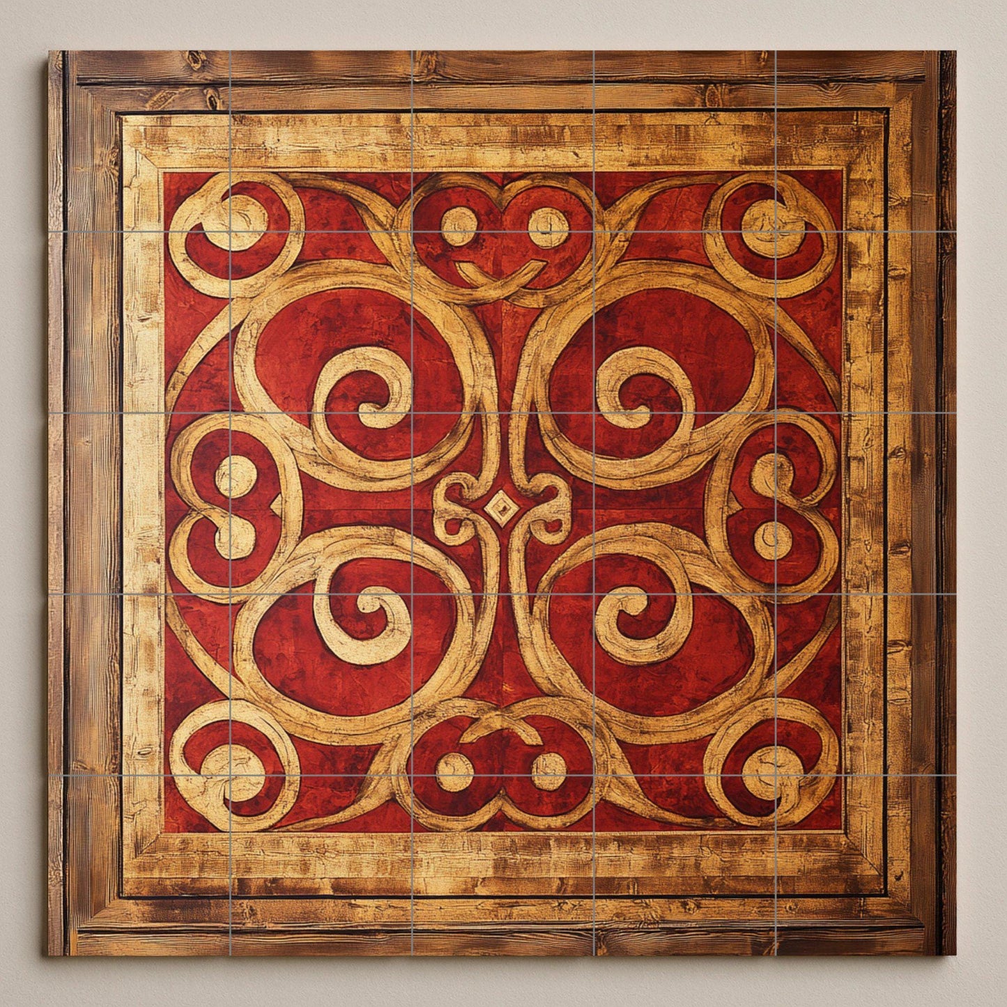 Bizantino macedonio · Ceramic Wall Mural — Folk-Art Décor