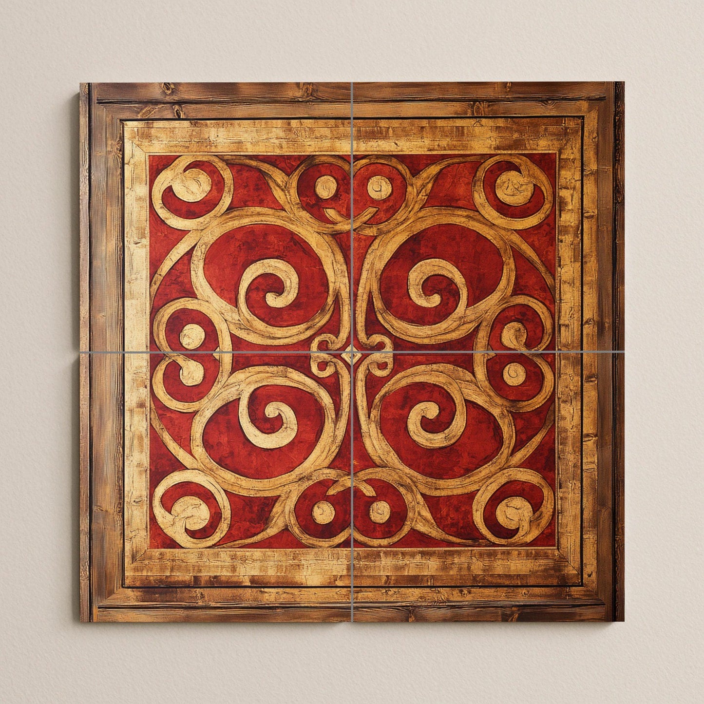 Bizantino macedonio · Ceramic Wall Mural — Folk-Art Décor