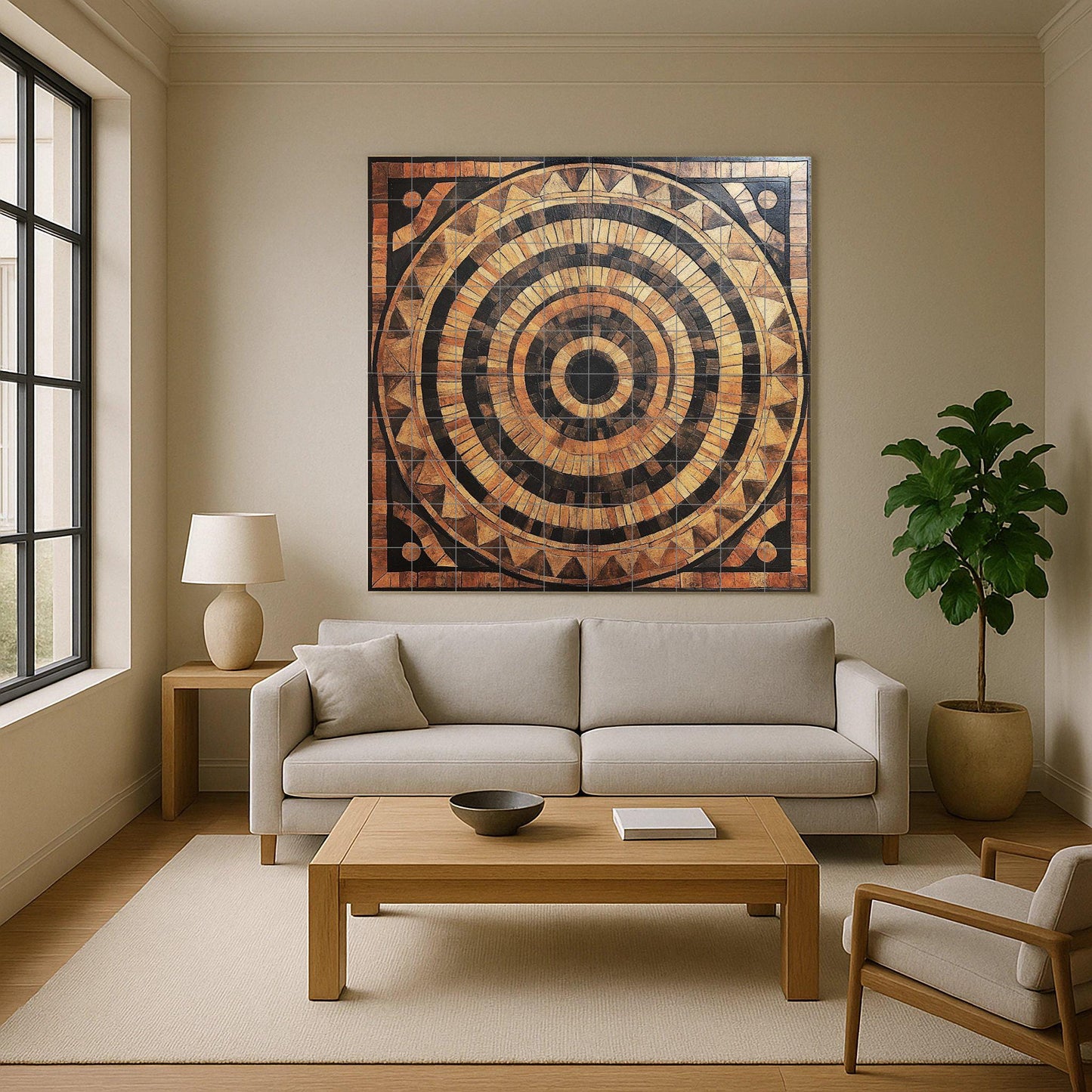 Circular Style madera — Art Populaire et Ornemental, Art Mural en Céramique