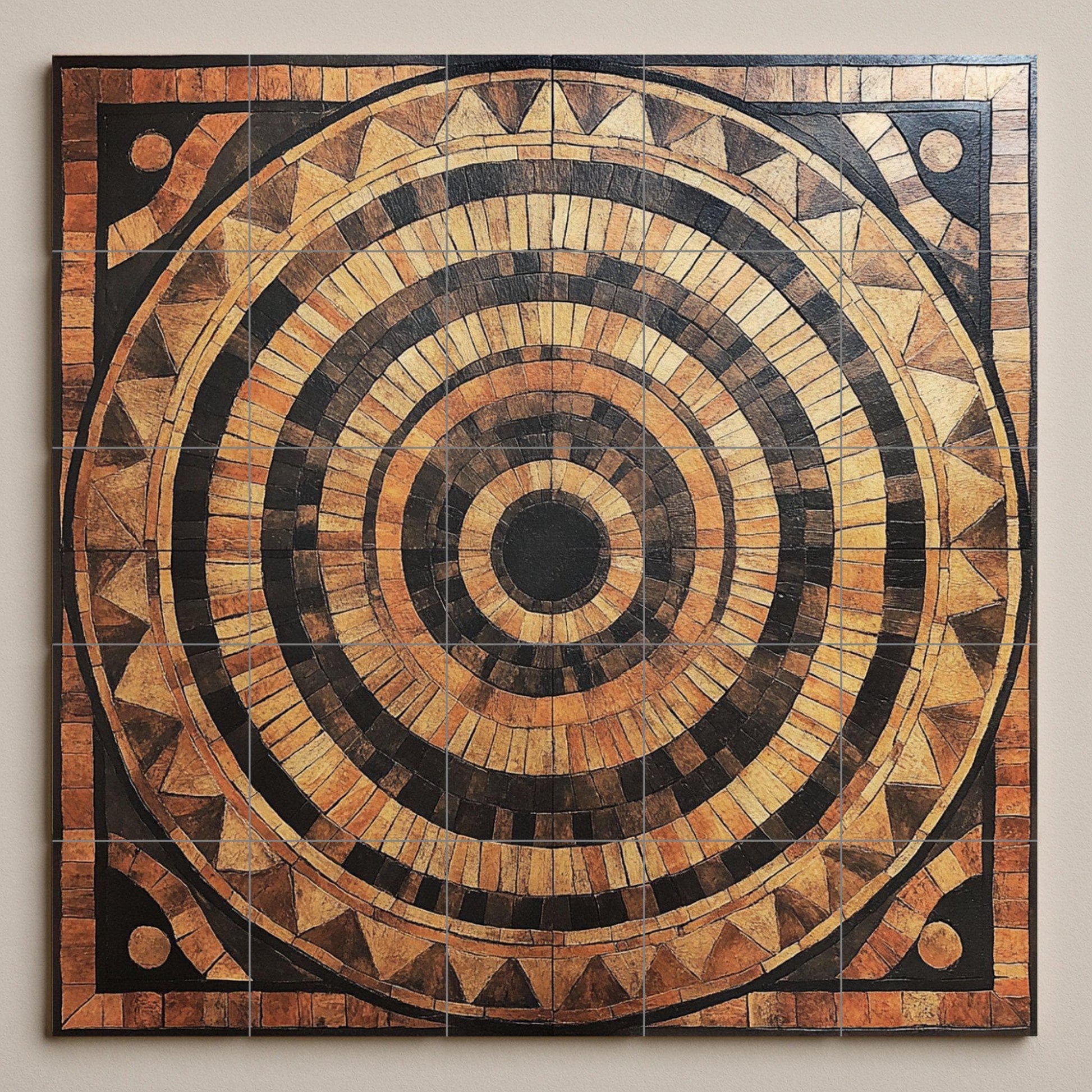 Circular Style madera — Art Populaire et Ornemental, Art Mural en Céramique