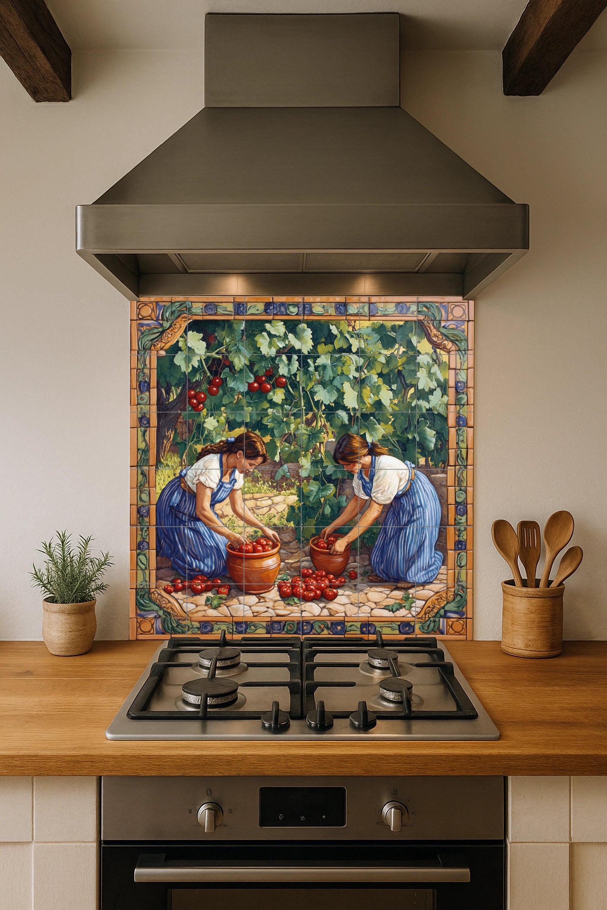 Mediterranean — Culinary Wall Décor · Ceramic Tile Mural