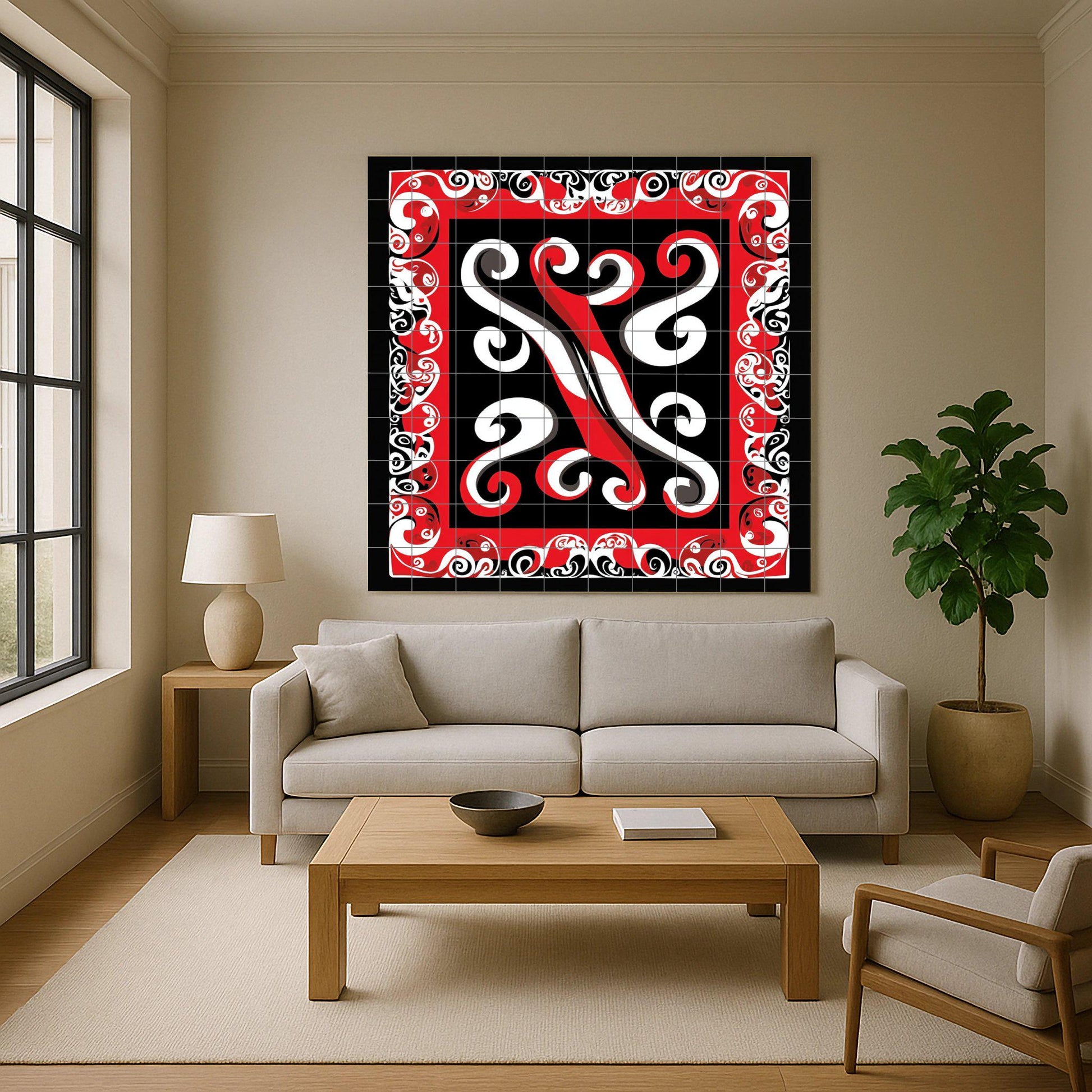 Fliesenbild Cerámica tribal polinesia — Volkskunst & Ornament