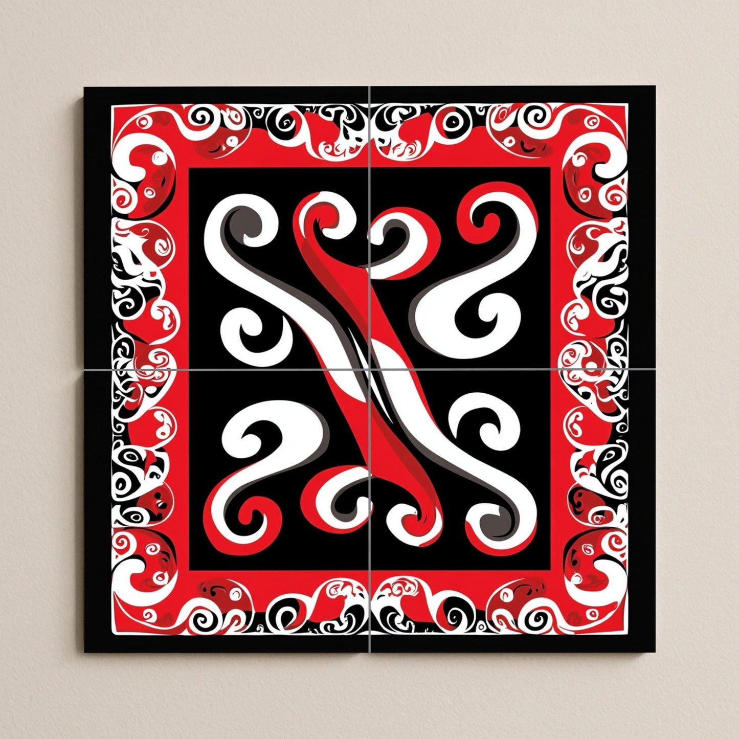 Fliesenbild Cerámica tribal polinesia — Volkskunst & Ornament