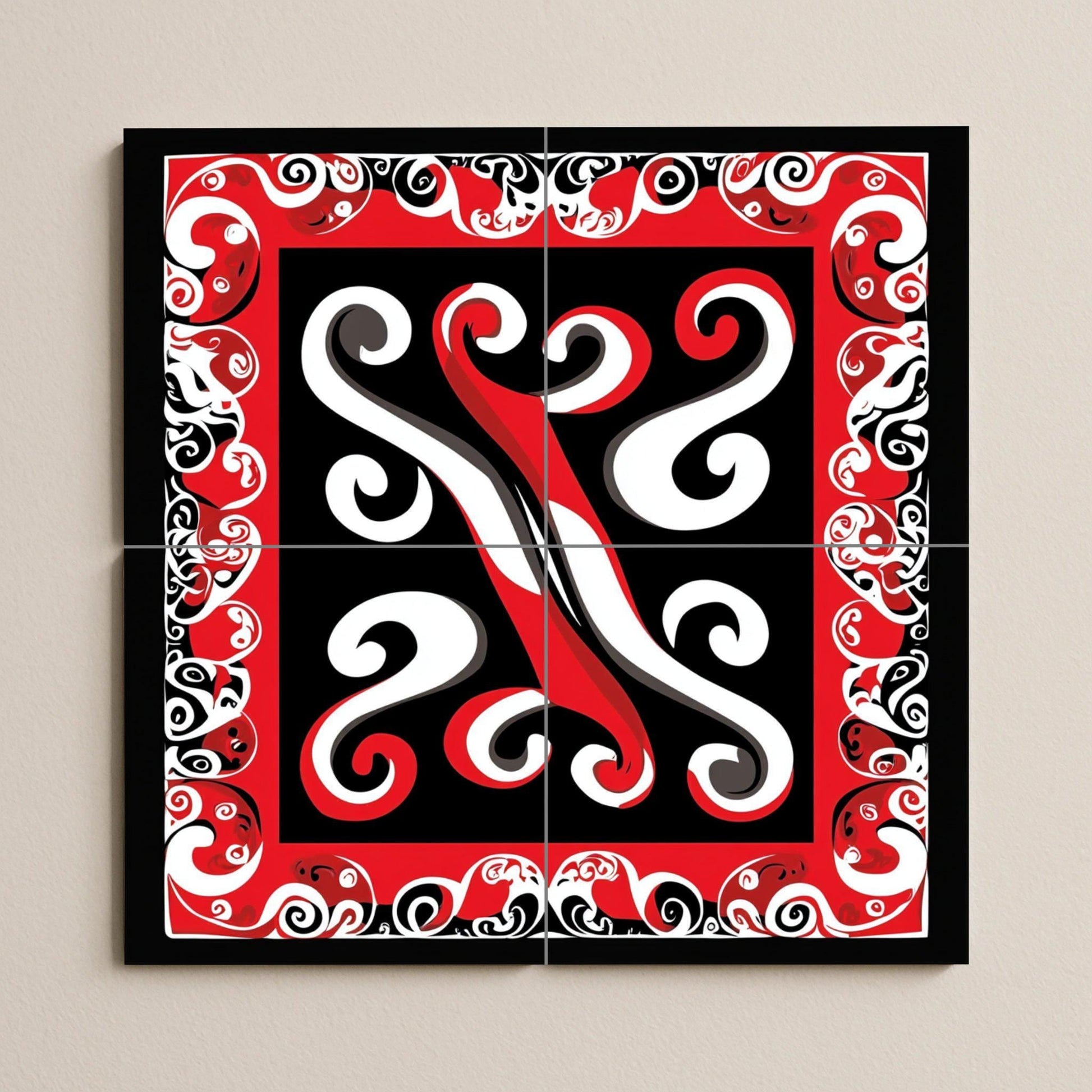 Fliesenbild Cerámica tribal polinesia — Volkskunst & Ornament