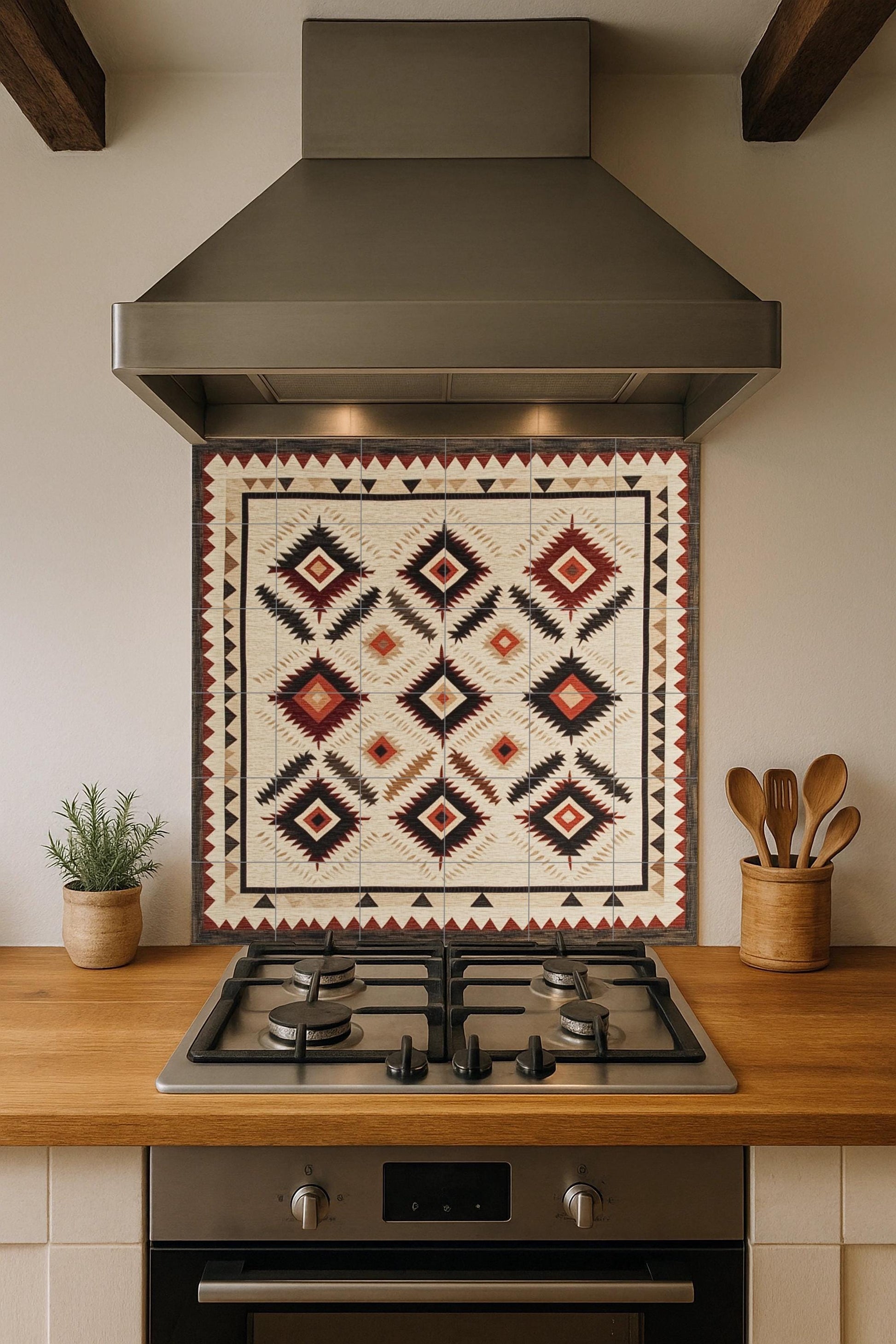 Mural cerámico textil navajo