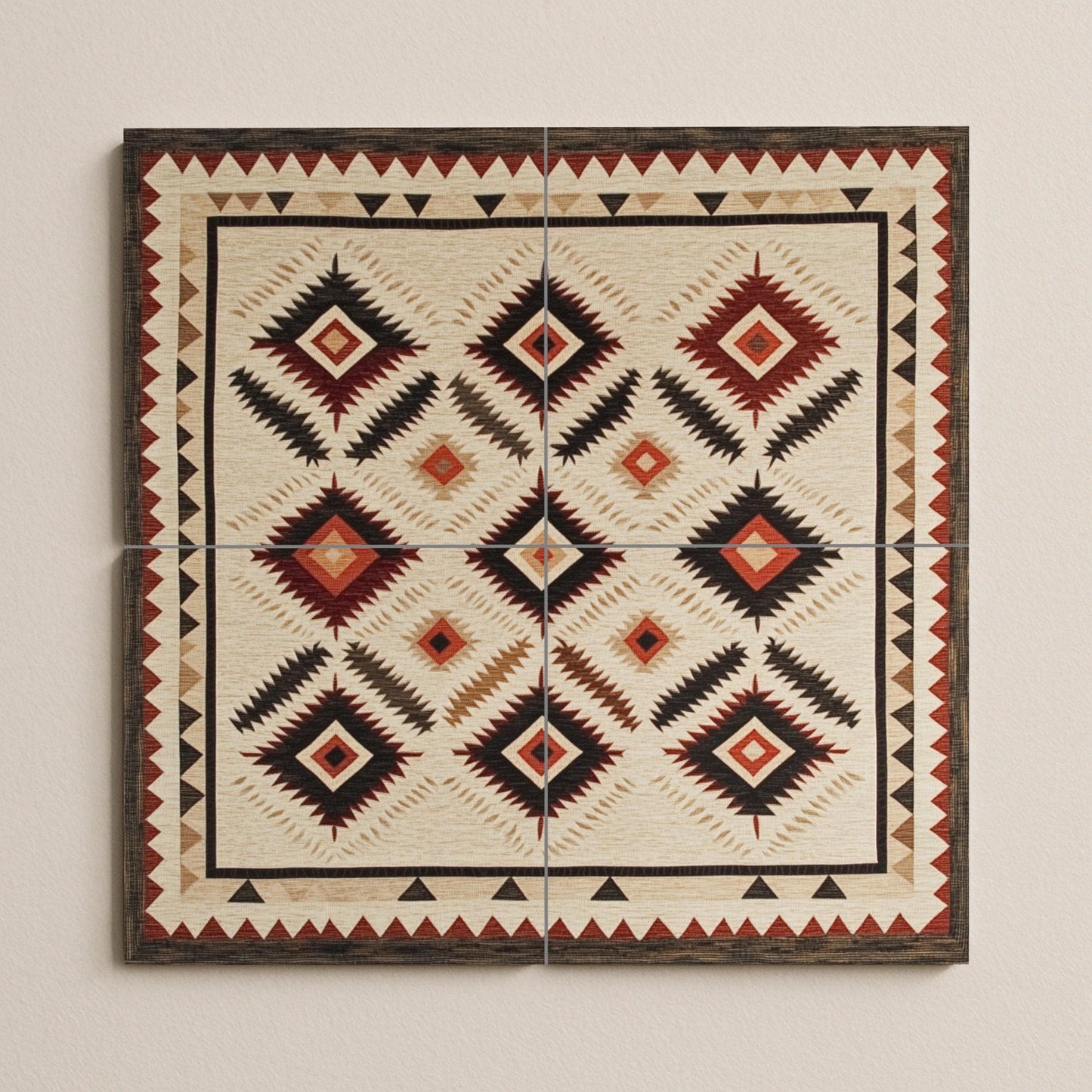 Mural cerámico textil navajo