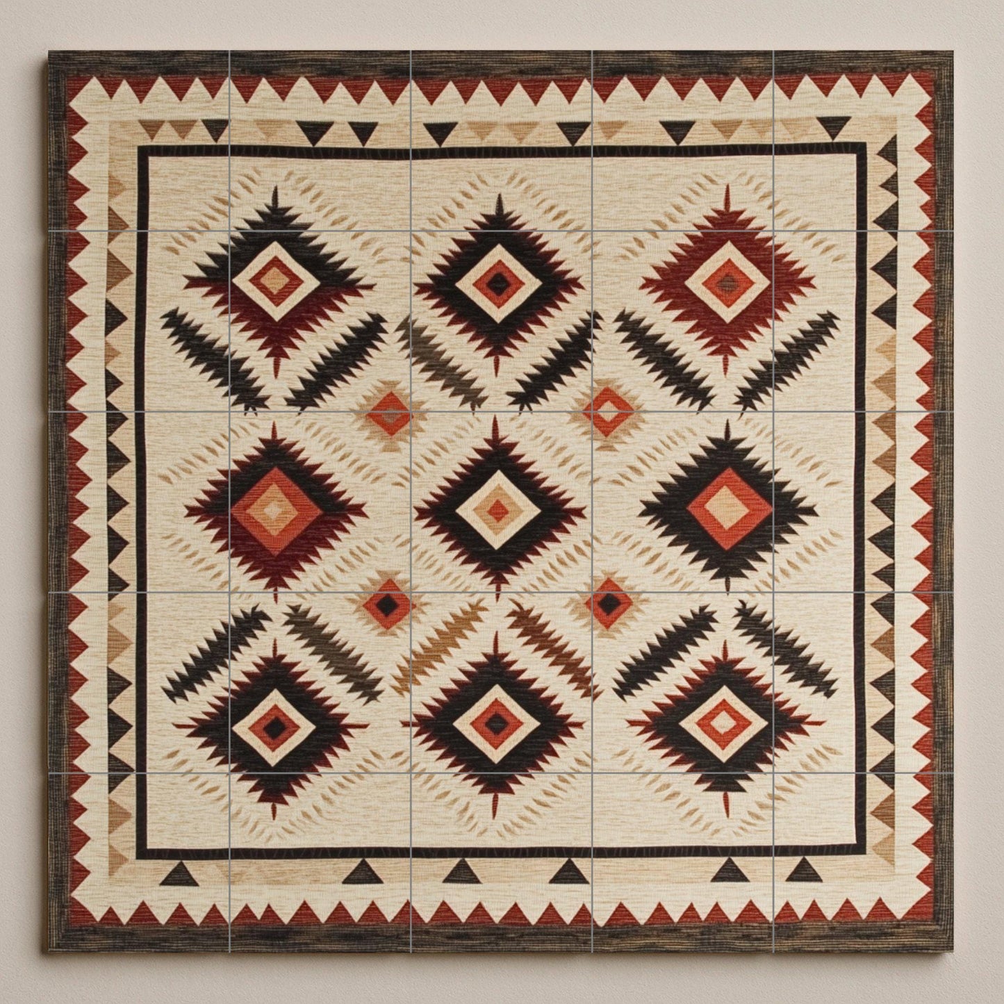 Mural cerámico textil navajo