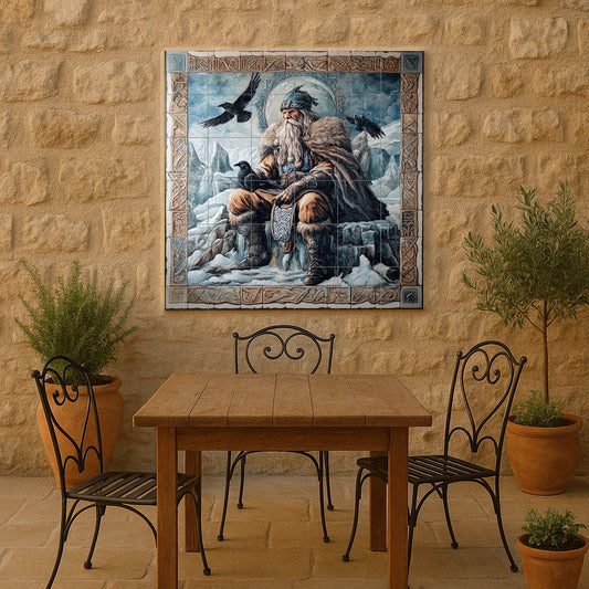 Mural cerámico de mitología nórdica