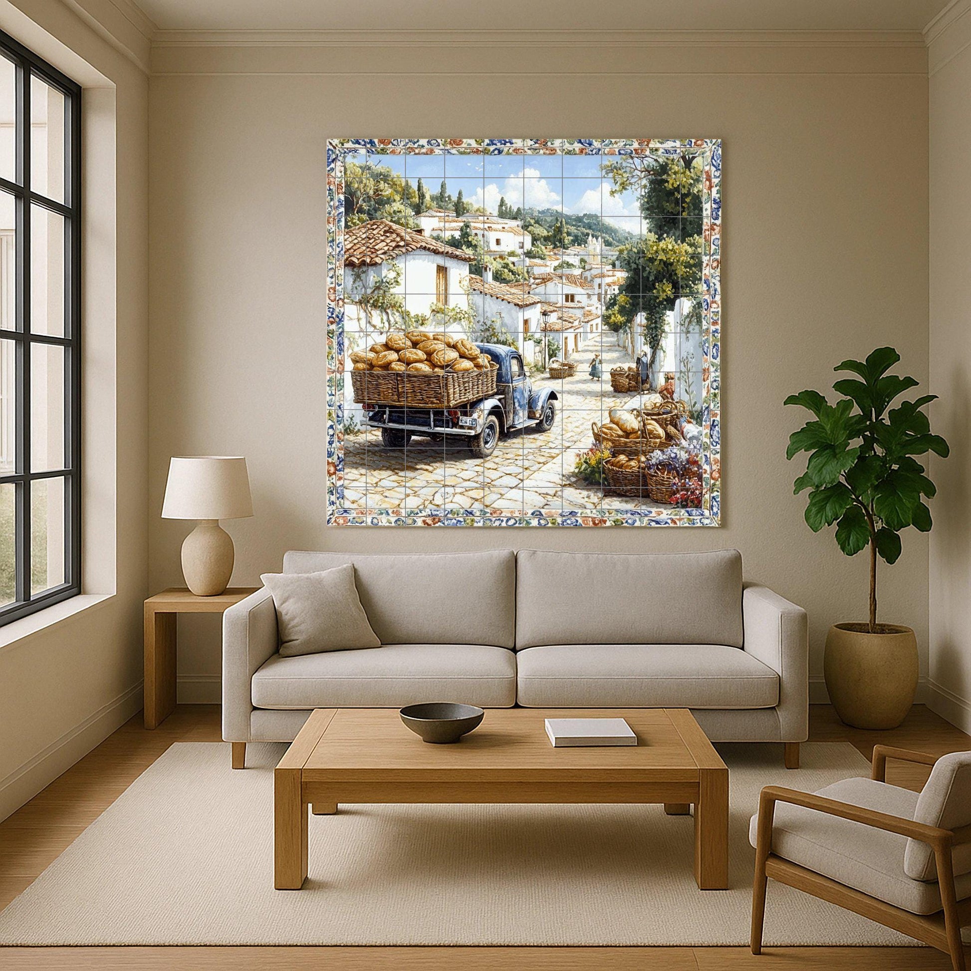 A Village of the sur of Italy — Cityscape in Tile · Ceramic Tile Mural