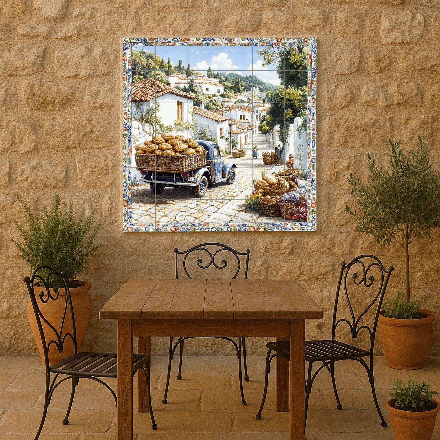 A Village of the sur of Italy — Cityscape in Tile · Ceramic Tile Mural