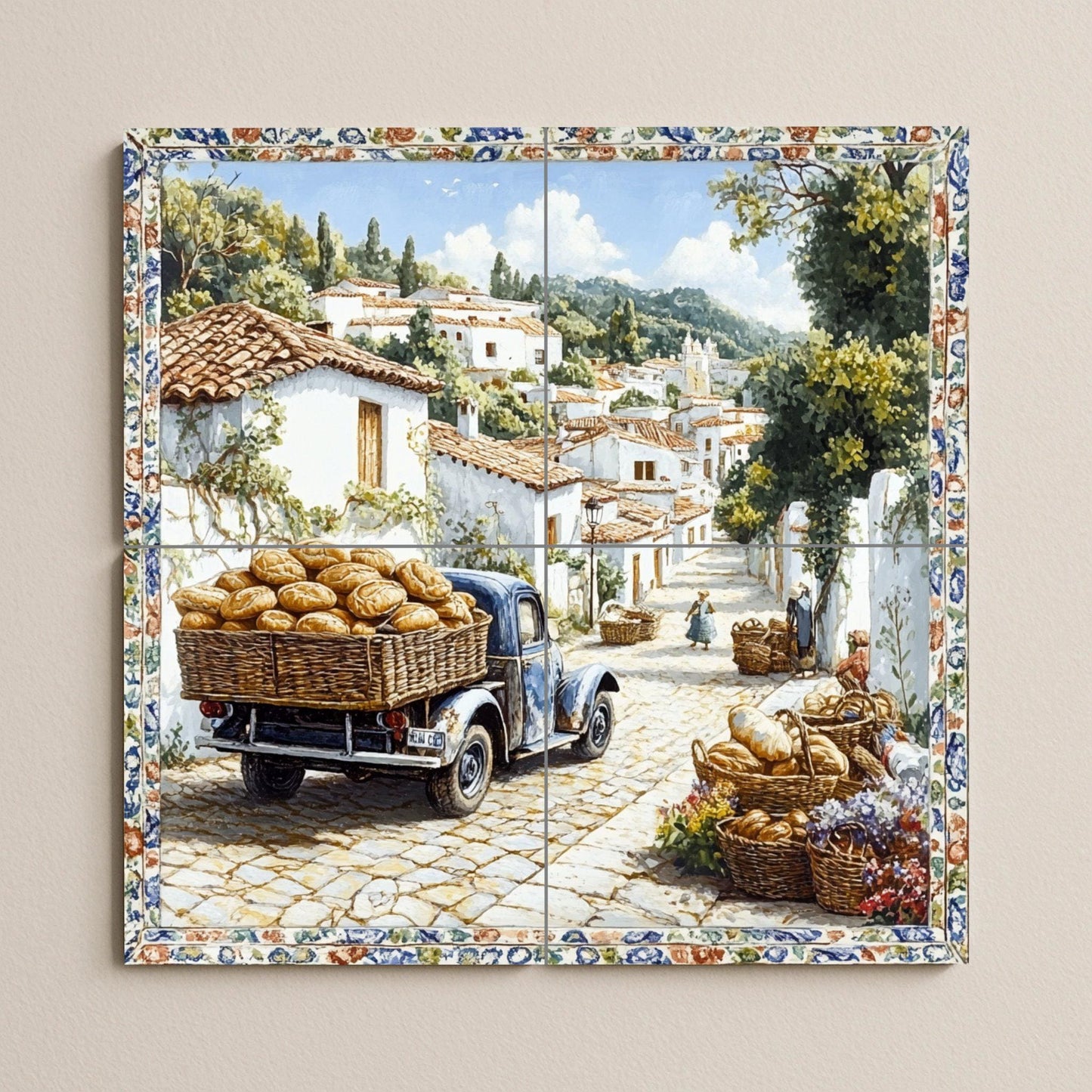 A Village of the sur of Italy — Cityscape in Tile · Ceramic Tile Mural