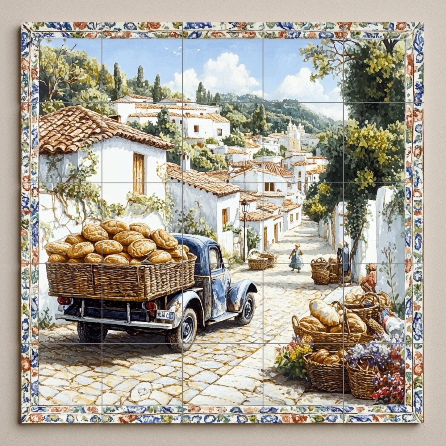 A Village of the sur of Italy — Cityscape in Tile · Ceramic Tile Mural