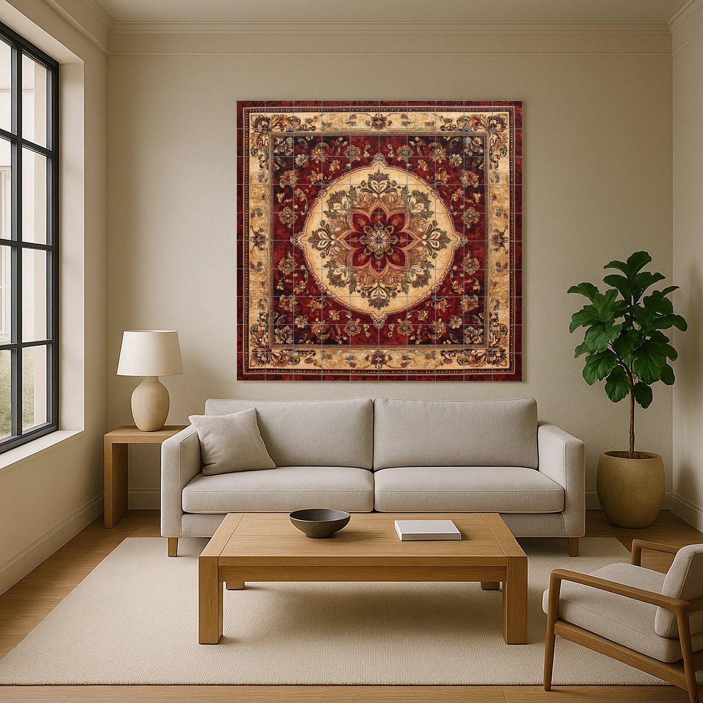 Persian — Botanical Landscape · Ceramic Tile Mural