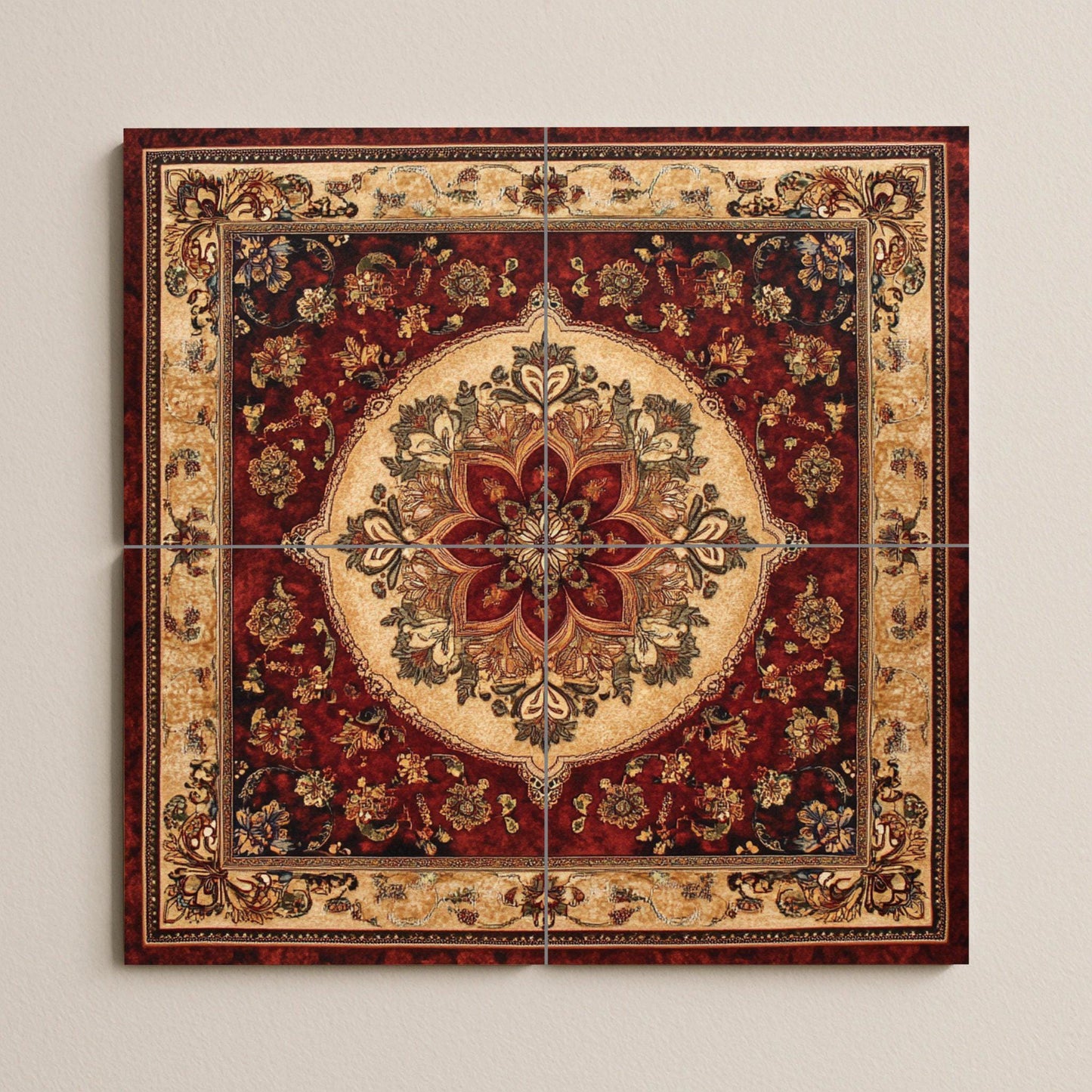 Persian — Botanical Landscape · Ceramic Tile Mural