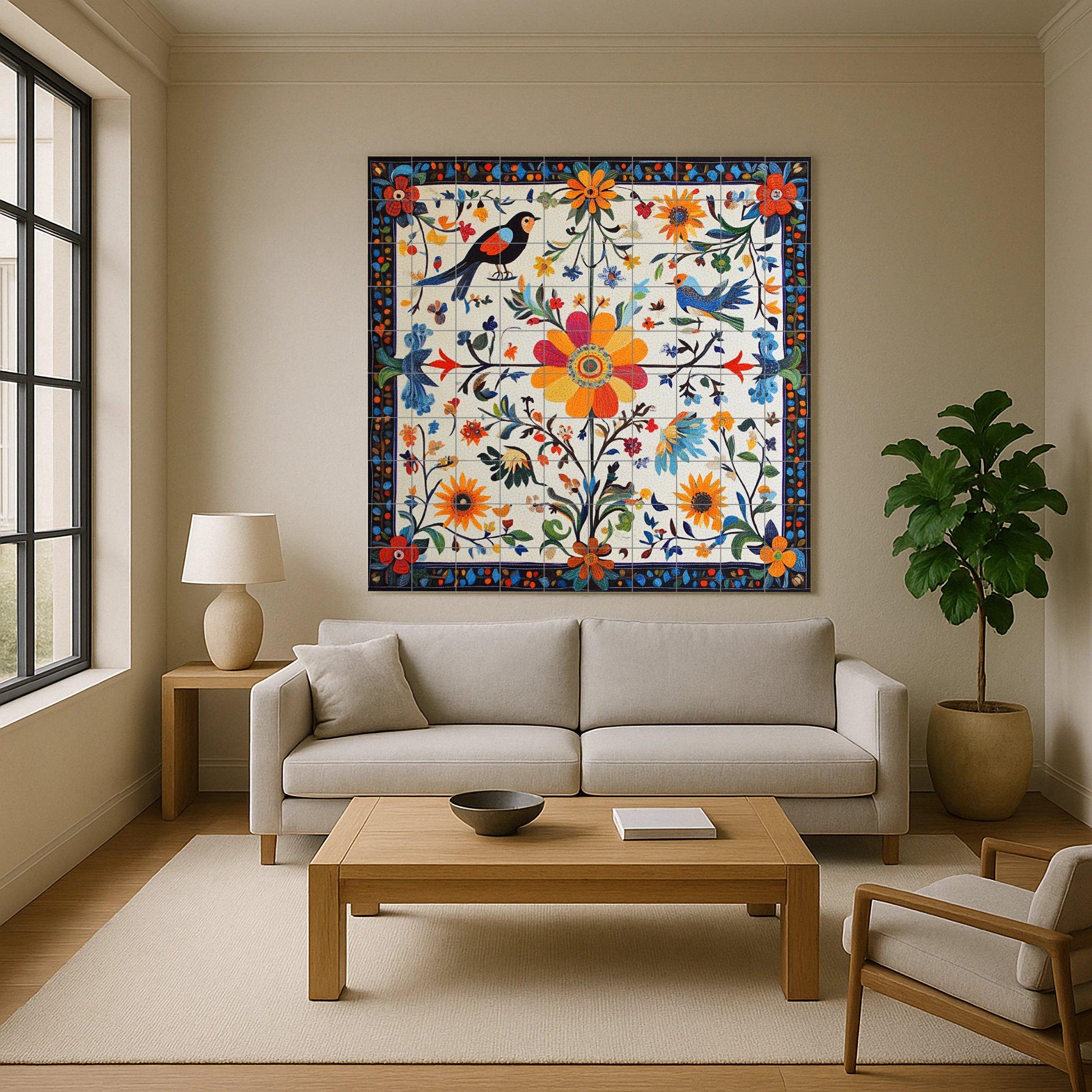 Ceramic Tile Mural: Cerámica Folk polaca — Travel Wall Décor