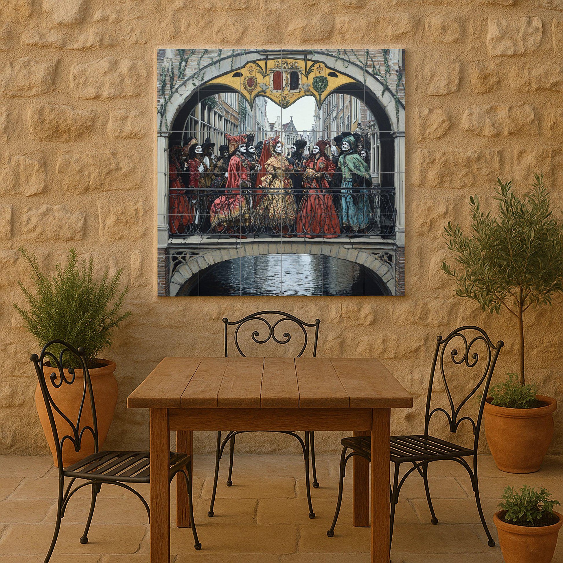 Procesión du Festival Renacentista · Fresque Céramique — Décor d'Art Populaire