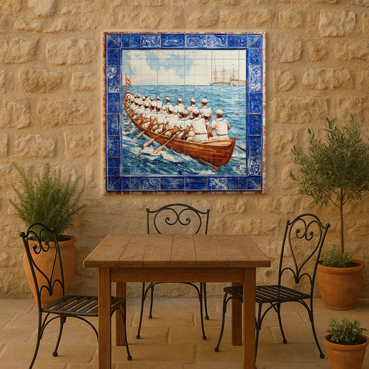 Portugueses · Ceramic Wall Mural — Maritime Tile Art