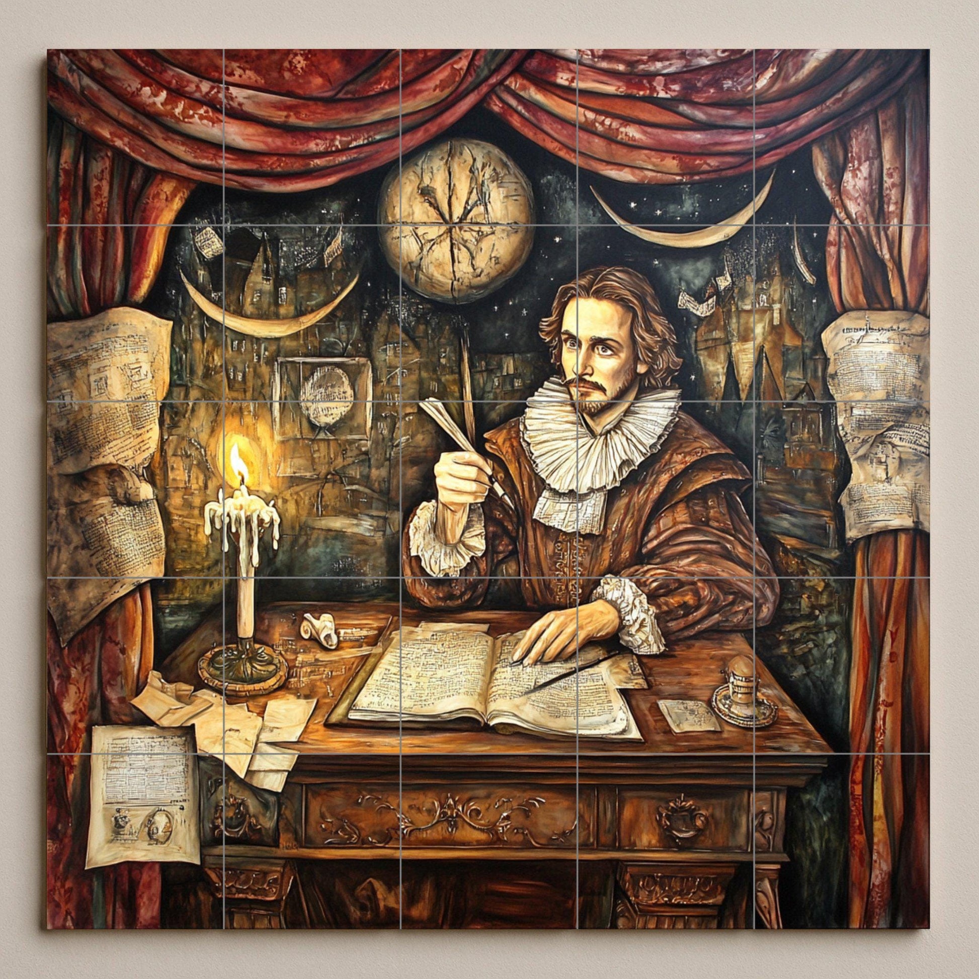 Shakespeare — Decorative Pattern Mural · Tile Wall Art