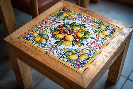 Ceramic Tile Mural: Majolica siciliana — Rustic Farmhouse Art