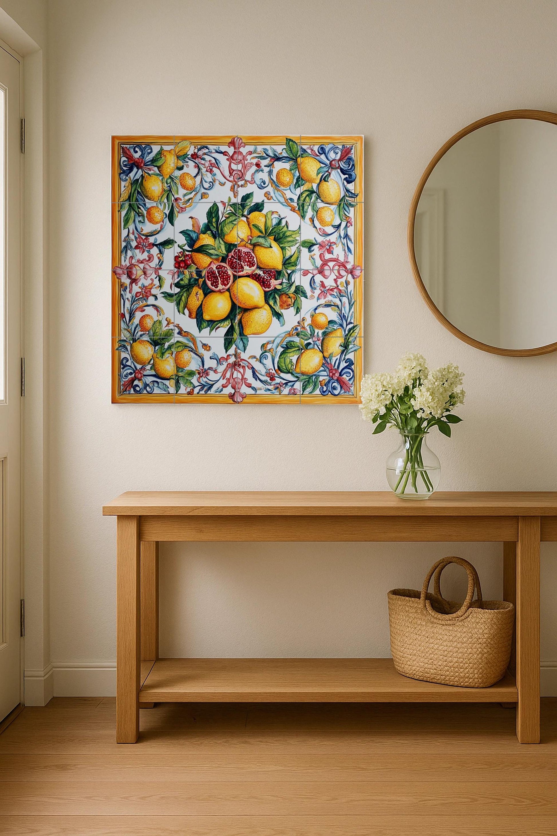 Majolique siciliana · Fresque Céramique — Décor Mural Culinaire