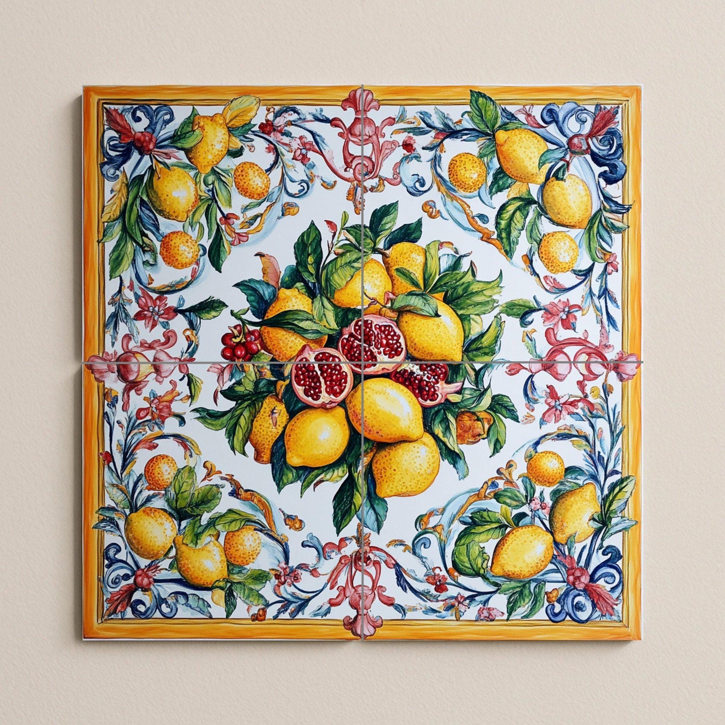 Majolique siciliana · Fresque Céramique — Décor Mural Culinaire