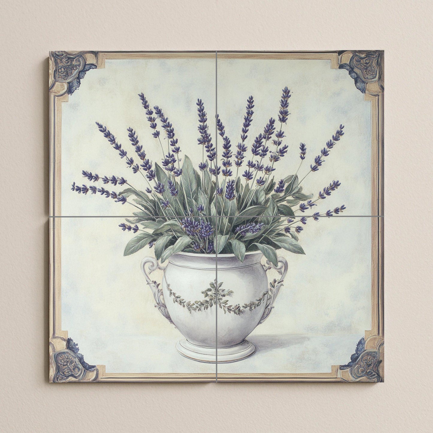 Lavender · Ceramic Wall Mural — Botanical Landscape