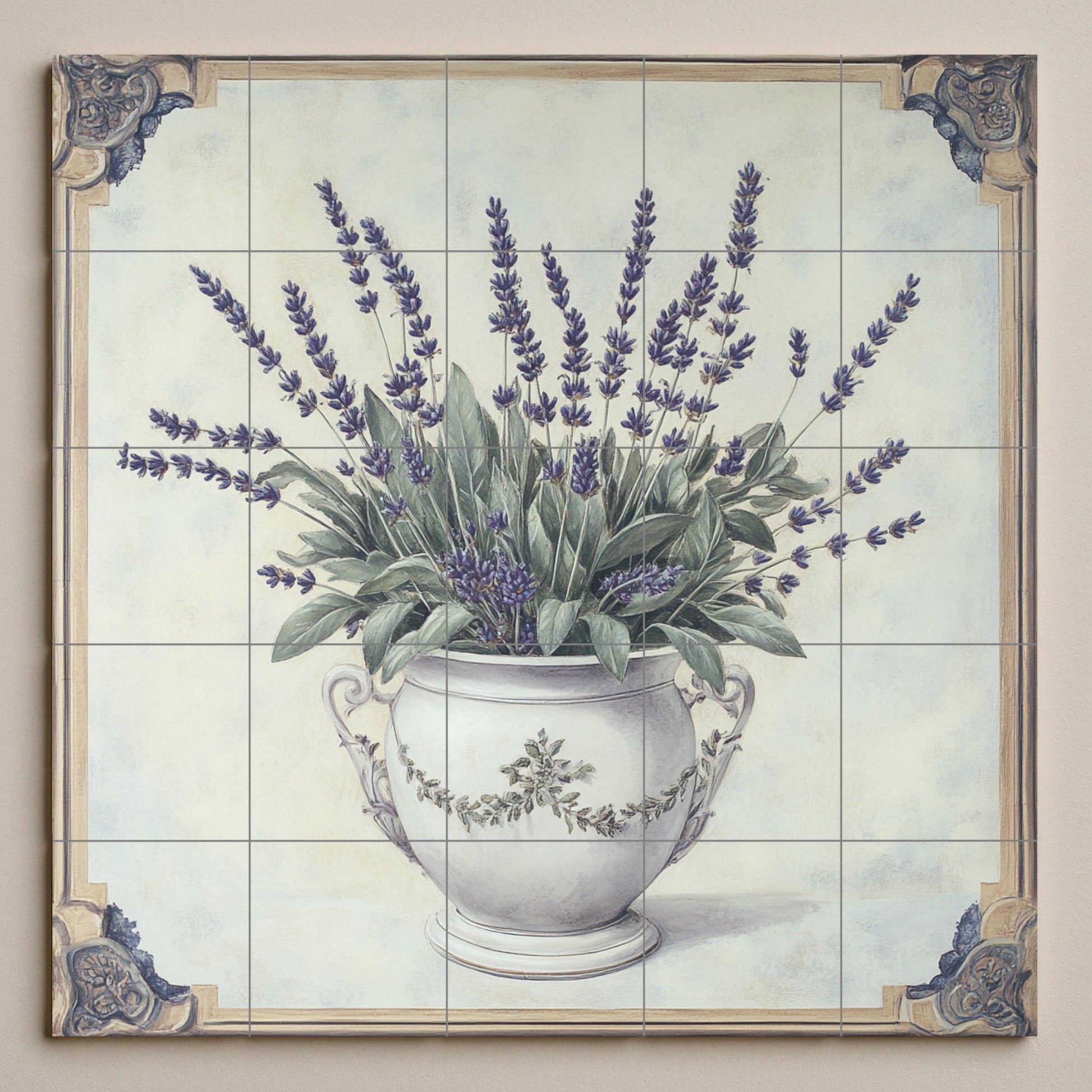 Lavender · Ceramic Wall Mural — Botanical Landscape