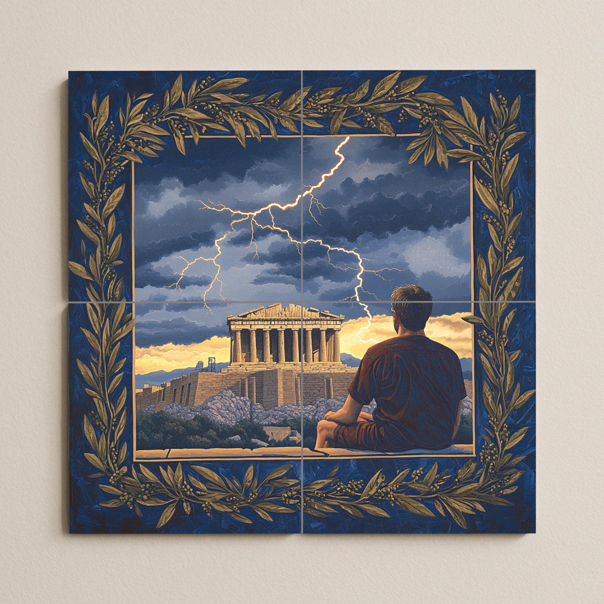 Partenón Grec — Fresque de Monument, Art Mural en Céramique