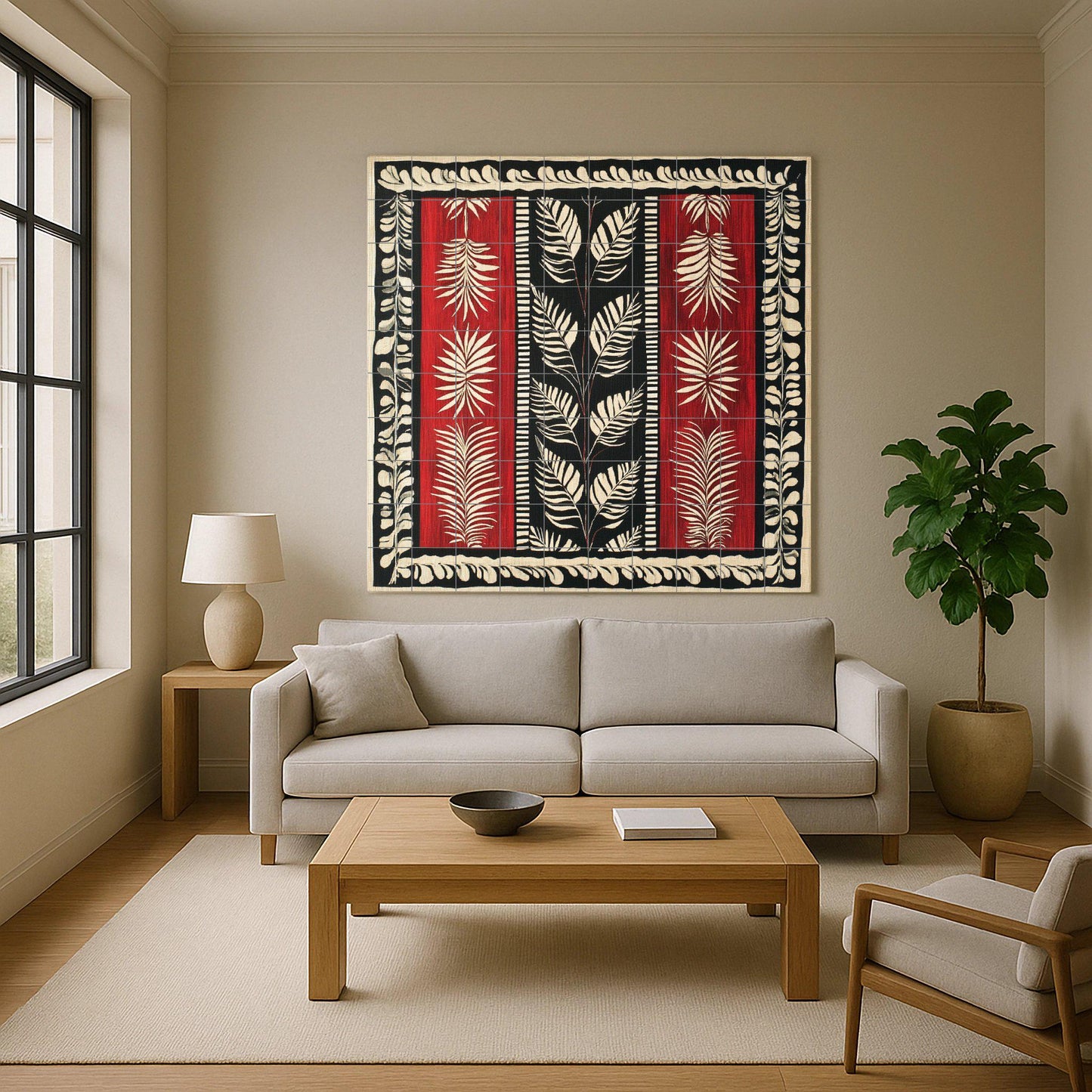 Textil granate de Surinam — Fresque Murale en Carreaux de Céramique · Fresque à Motifs Décoratifs