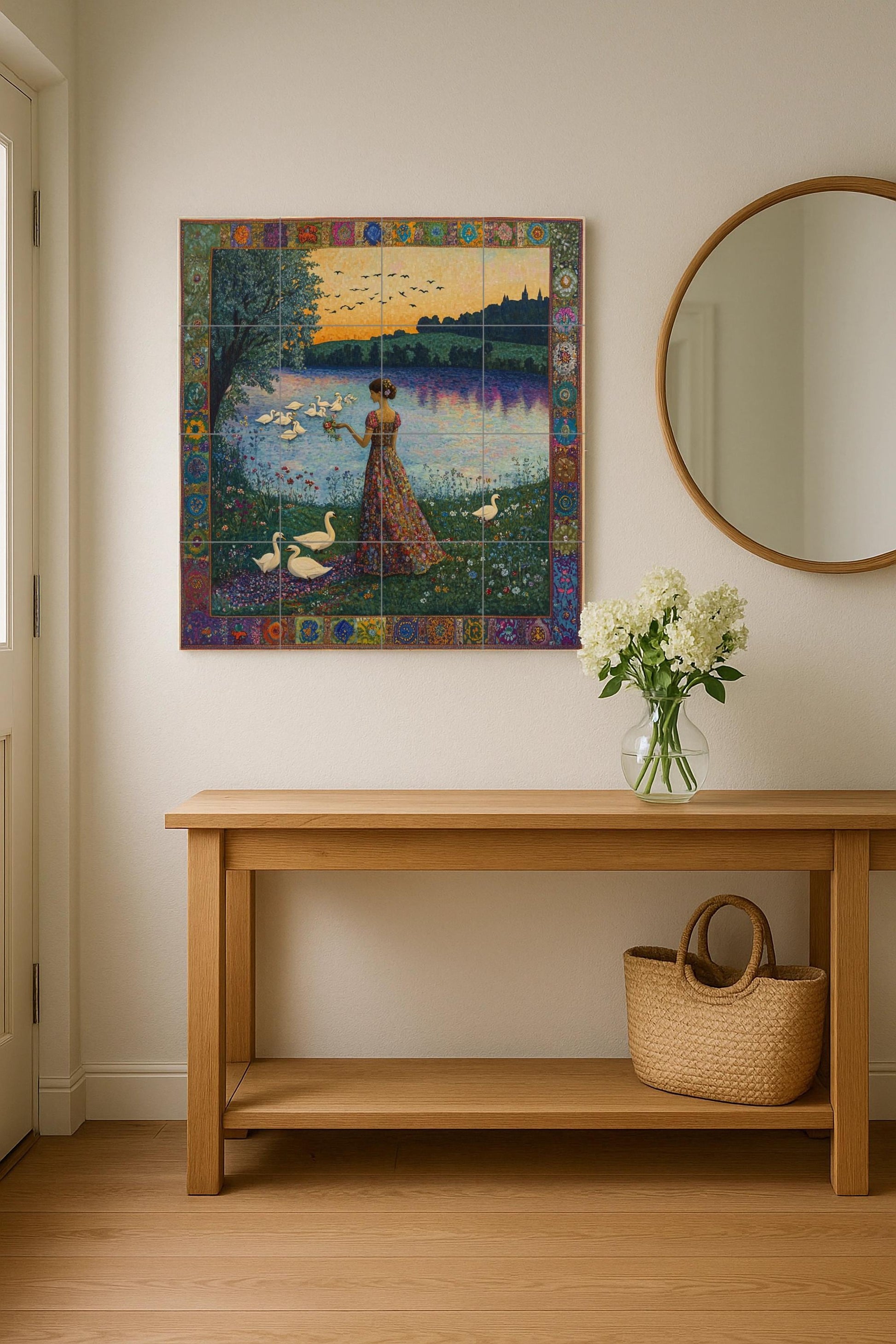 Art Nouveau · Ceramic Wall Mural — Nature Wall Art