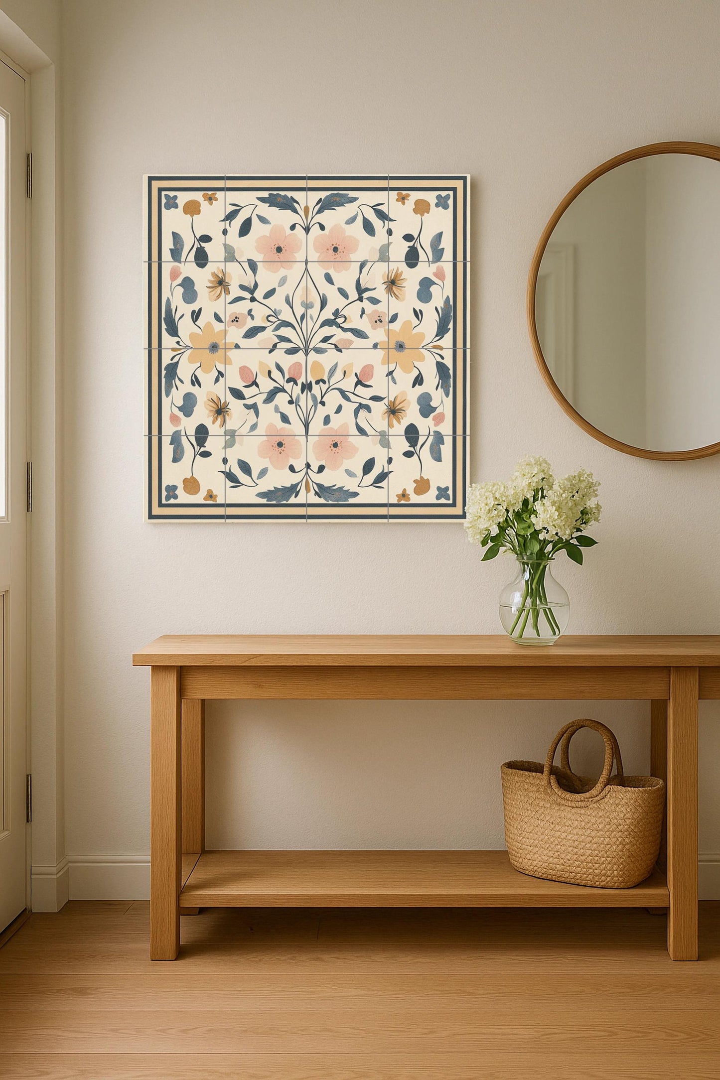 Floral de kurbits suecos — Mythology Wall Art · Tile Wall Art