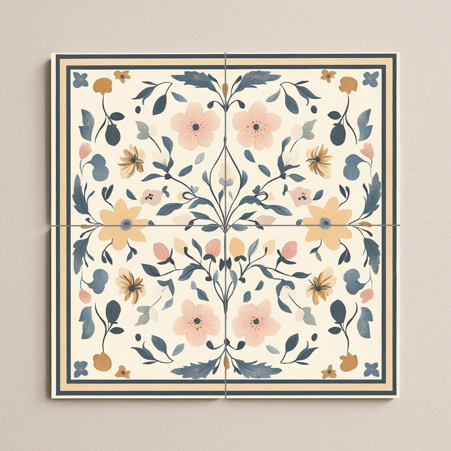 Floral de kurbits suecos — Mythology Wall Art · Tile Wall Art