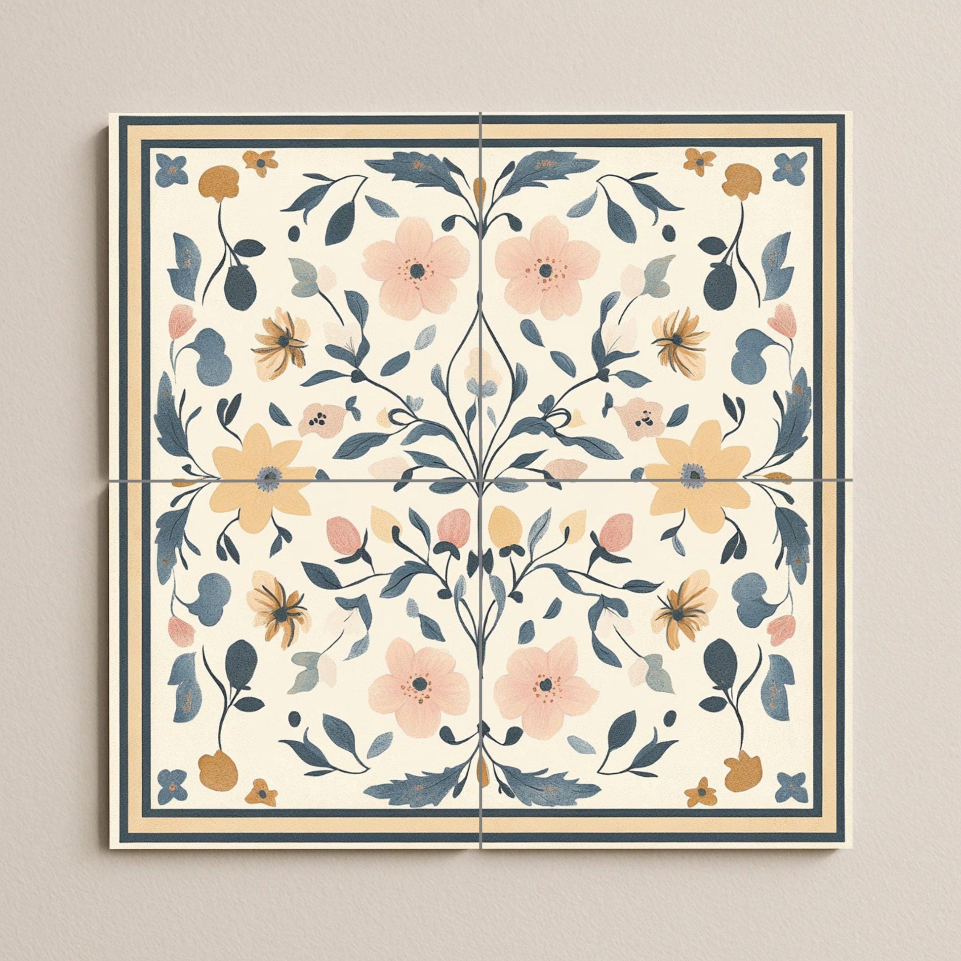 Floral de kurbits suecos — Mythology Wall Art · Tile Wall Art