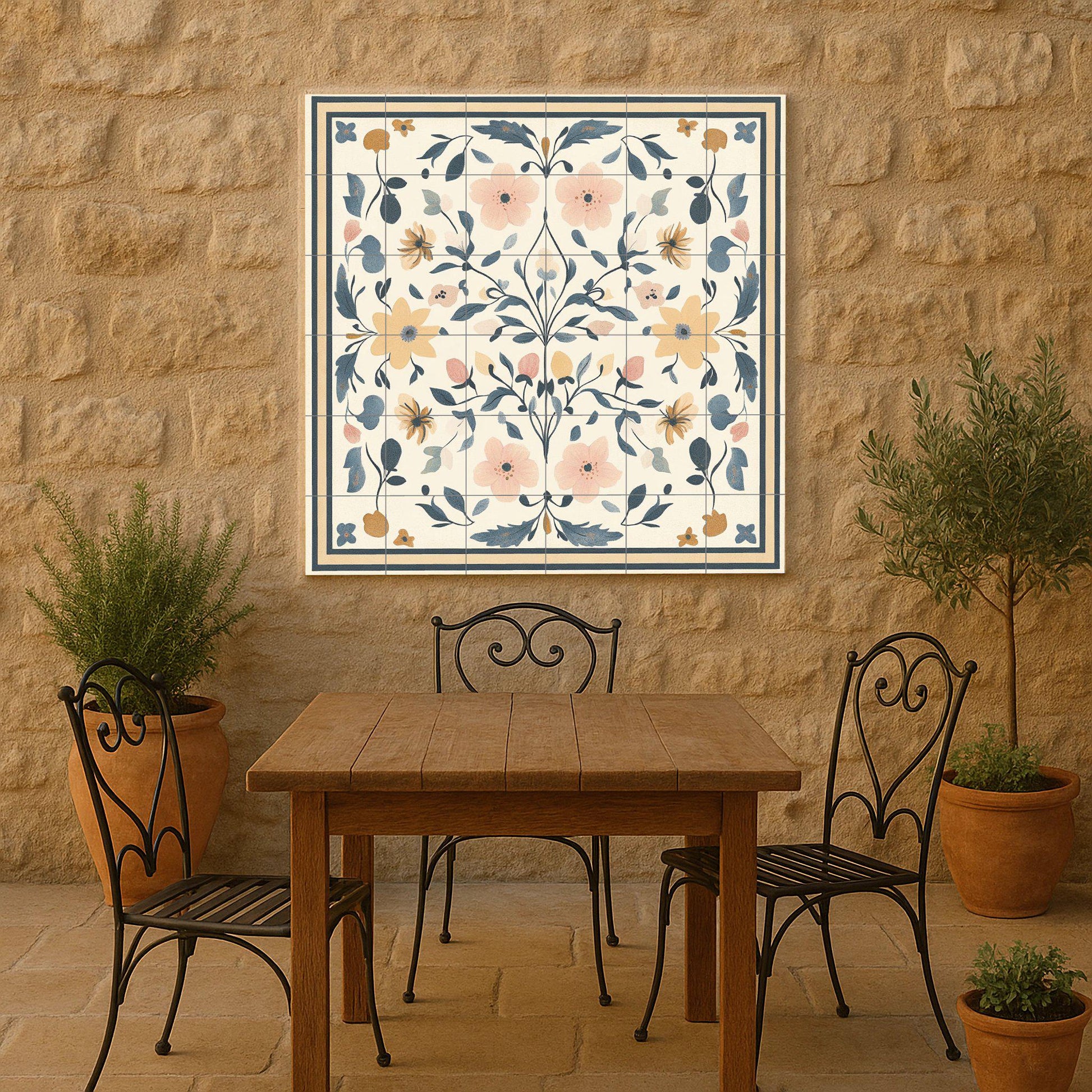Floral de kurbits suecos — Mythology Wall Art · Tile Wall Art