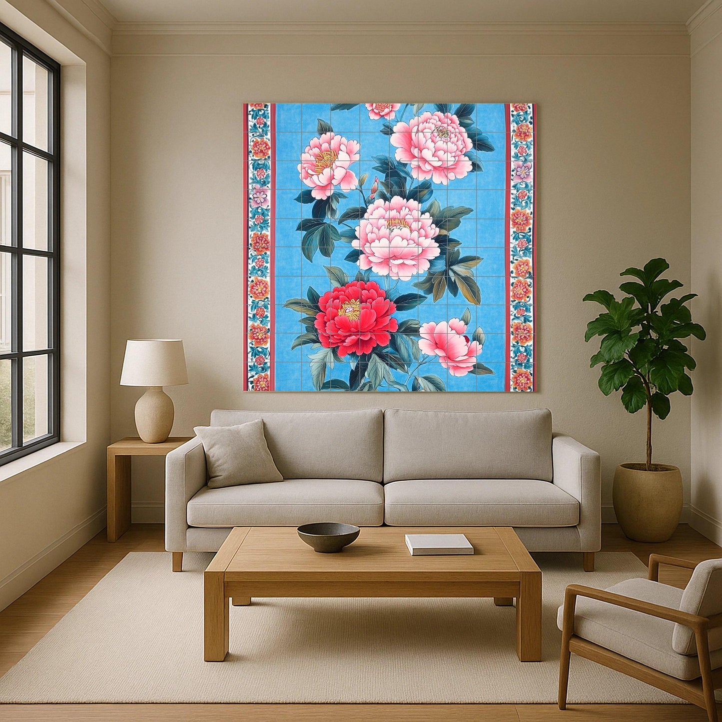 Taiwanés — Botanical Landscape · Ceramic Tile Mural