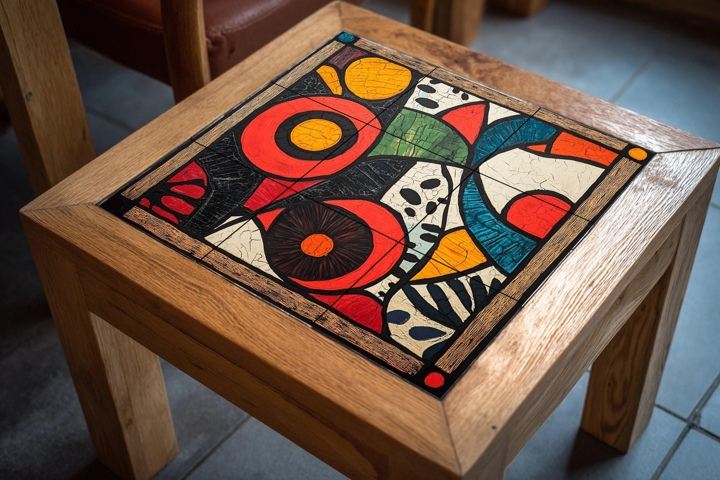 Kitenge de Tanzania — Fresque Murale en Carreaux de Céramique · Fleurs et Paysages