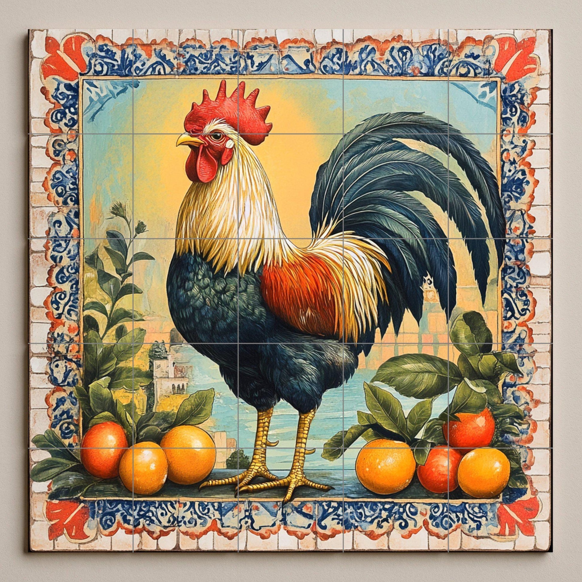 Matutino de Séville — Paysage Urbain en Carreaux, Art Mural en Céramique