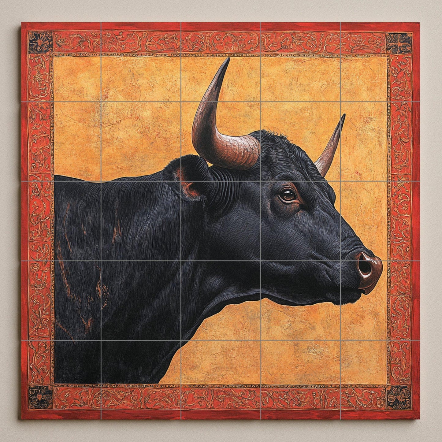 Ventas, Madrid · Murale Ceramico — Paesaggio Urbano in Piastrelle