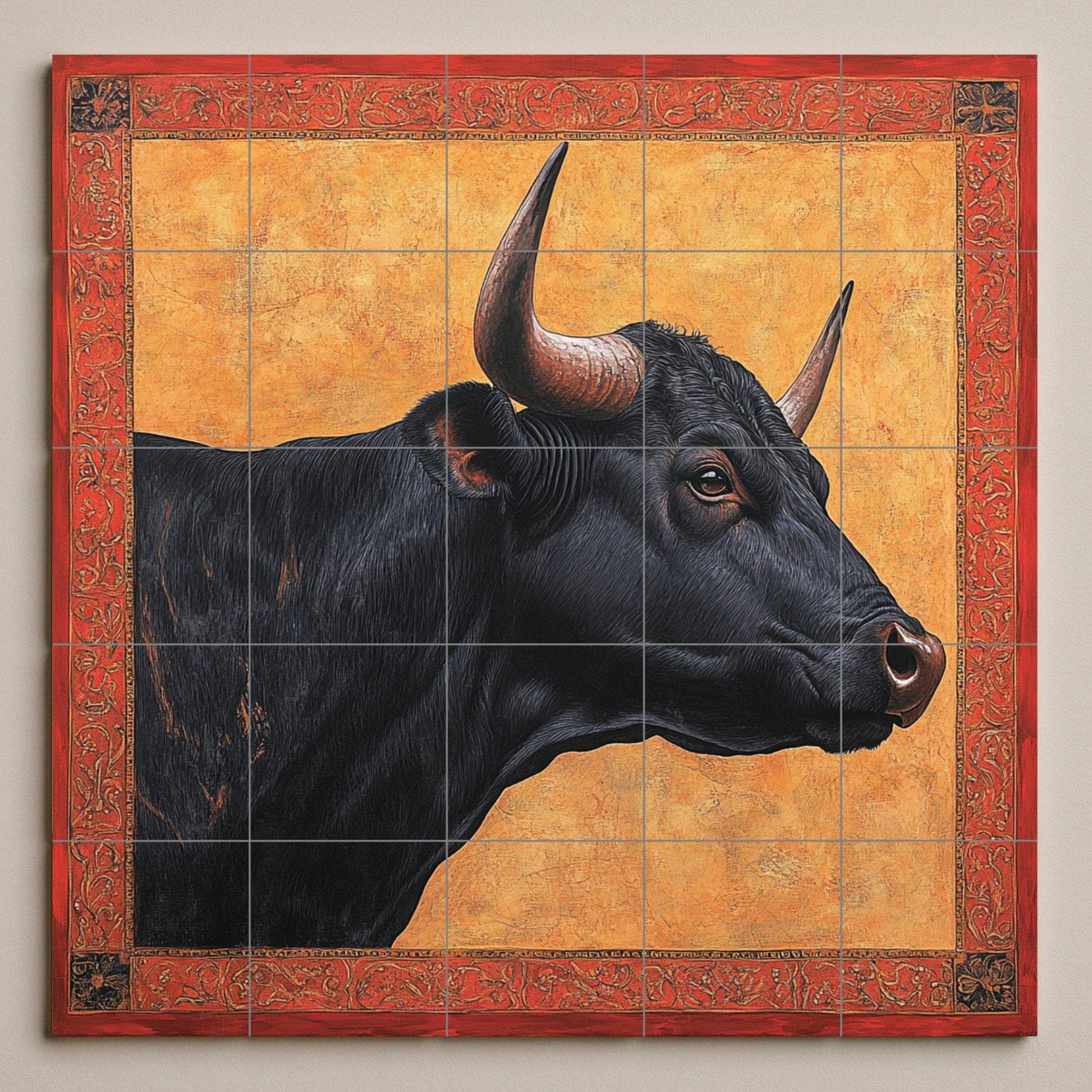 Ventas, Madrid · Murale Ceramico — Paesaggio Urbano in Piastrelle