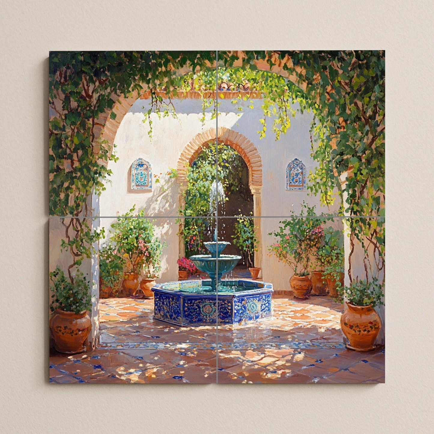 Un Cortile Andaluso — Murale in Piastrelle di Ceramica · Decoro Nautico