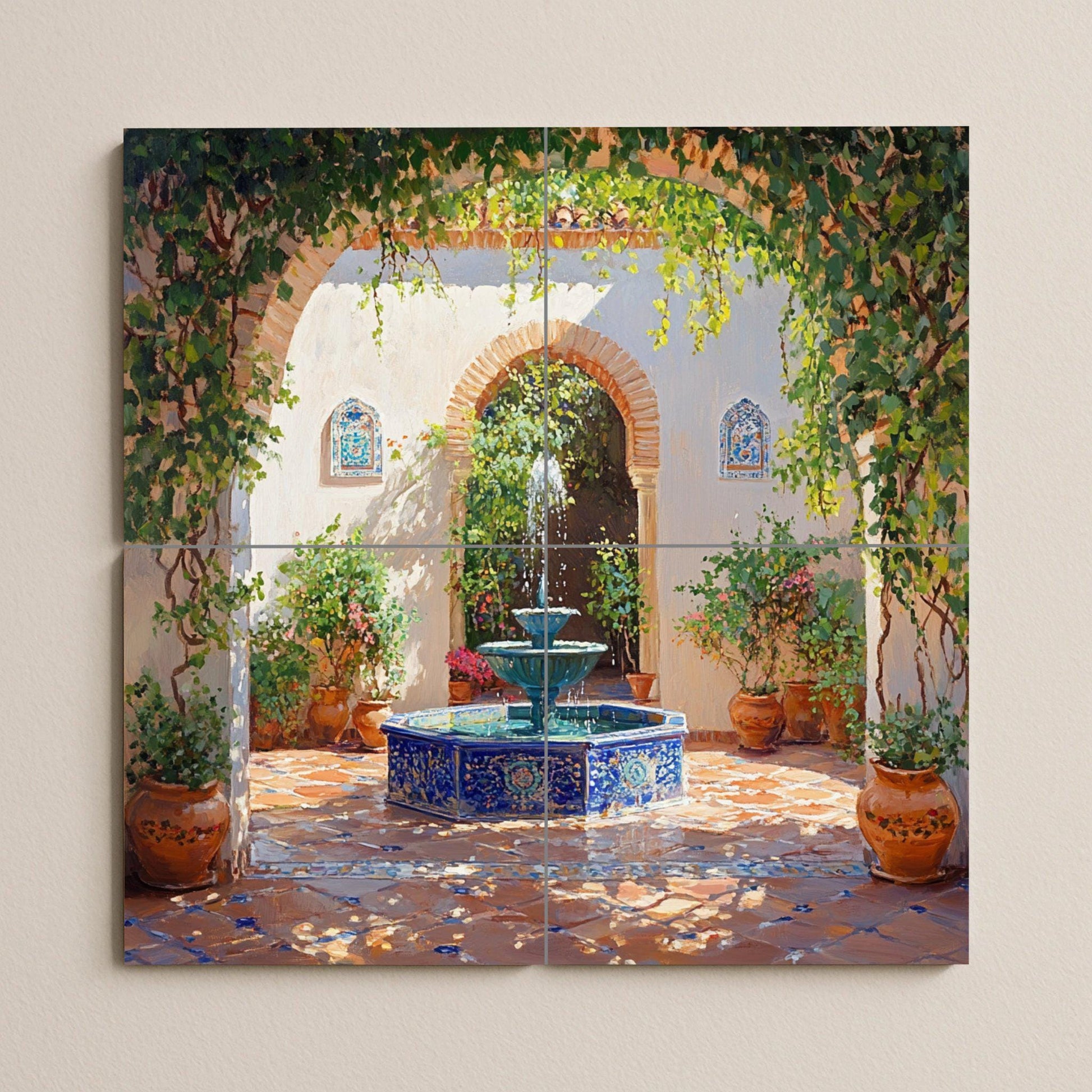 Un Cortile Andaluso — Murale in Piastrelle di Ceramica · Decoro Nautico