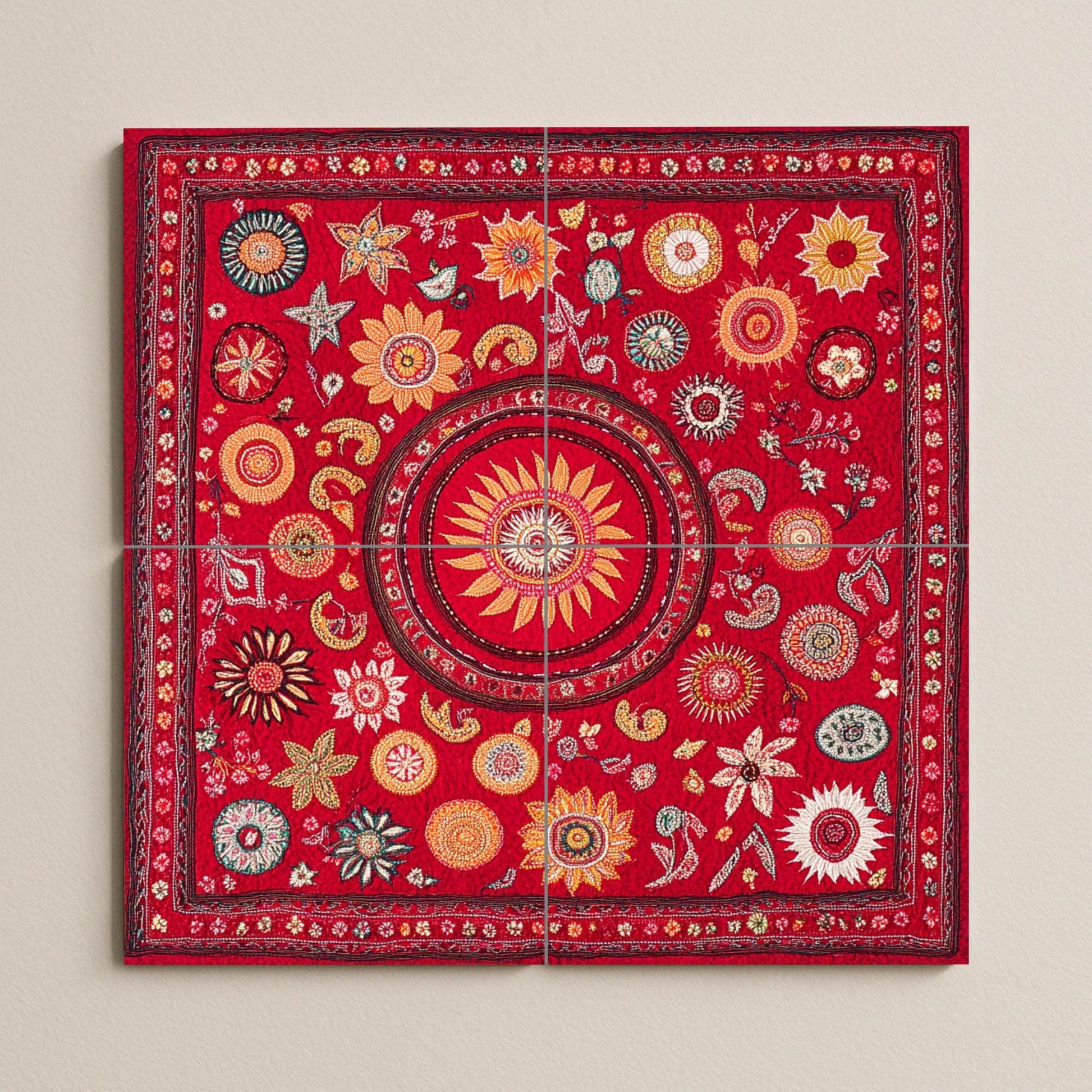 Cerámica · Ceramic Wall Mural — Flowers & Landscape Art