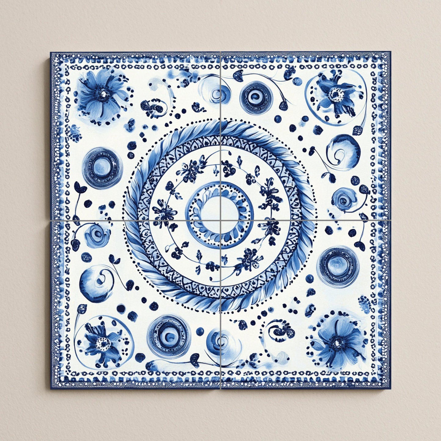 Cerámica Blau — Fliesen-Wandbild aus Keramik · Garten- & Natur-Dekor