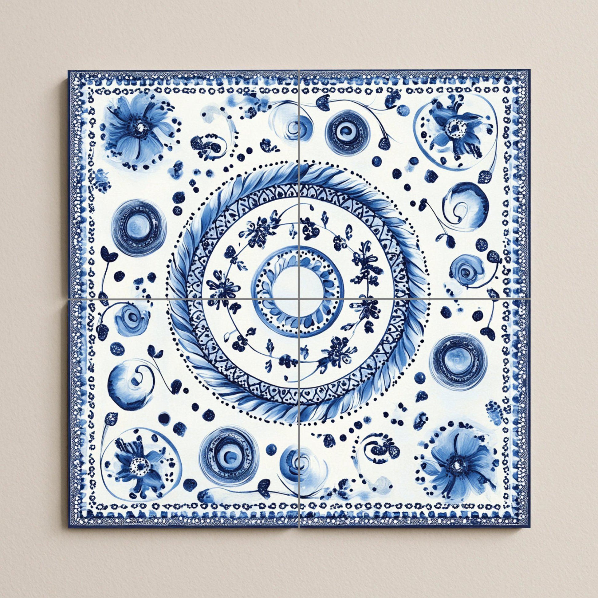 Cerámica Blau — Fliesen-Wandbild aus Keramik · Garten- & Natur-Dekor