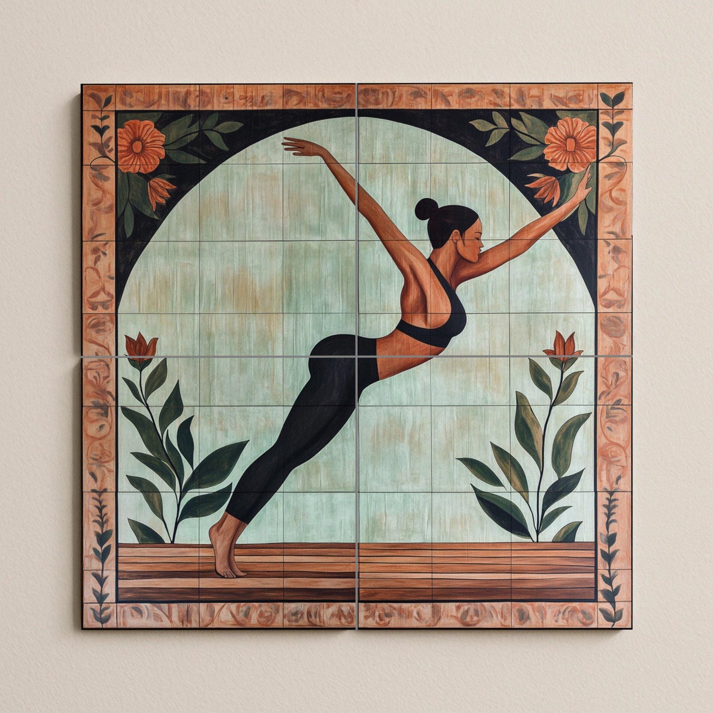 Yoga · Ceramic Wall Mural — Botanical Landscape