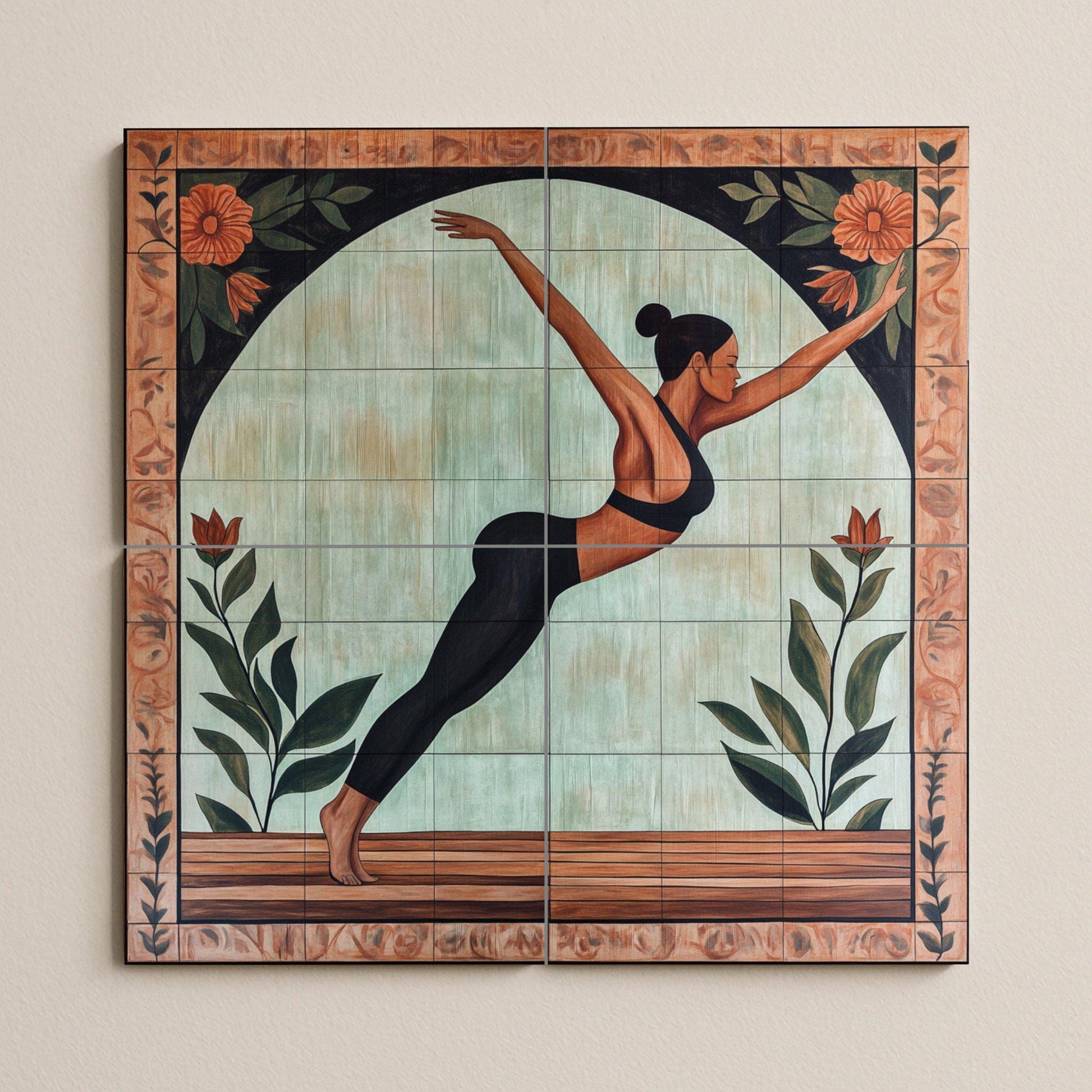 Yoga · Ceramic Wall Mural — Botanical Landscape