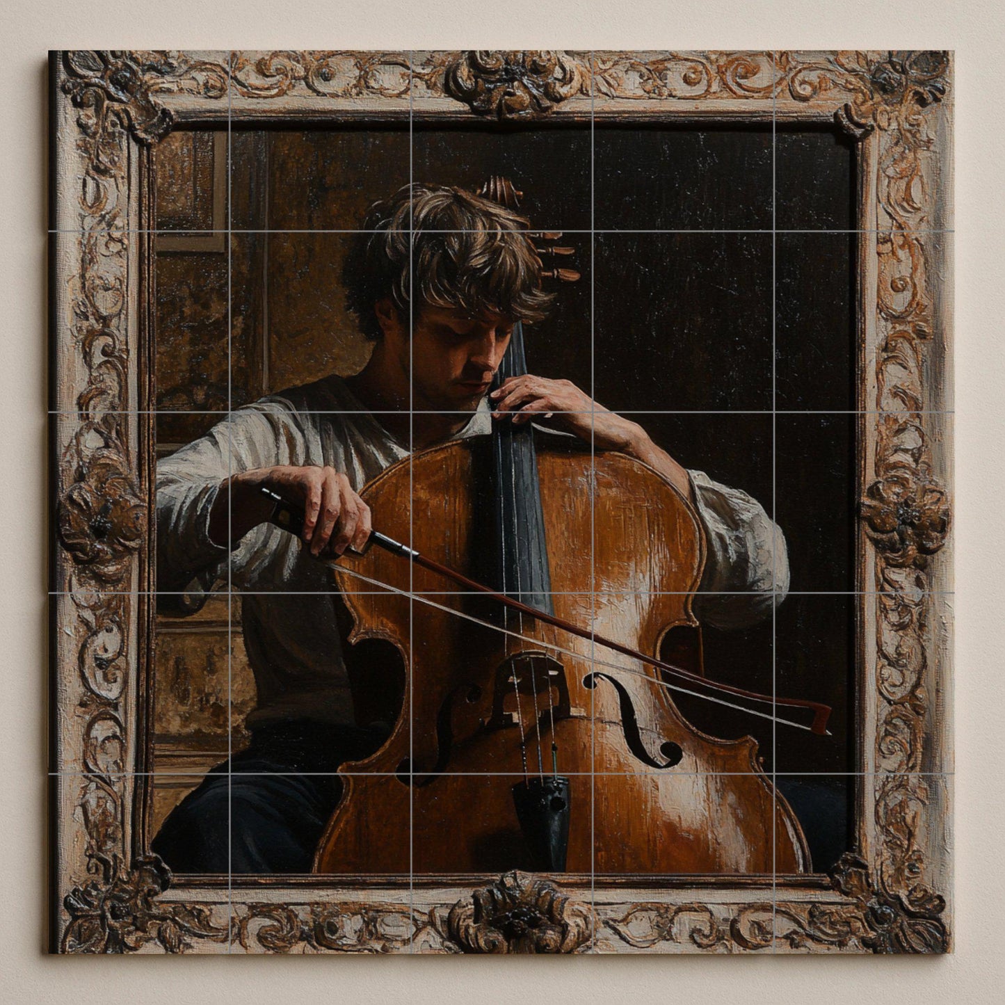 Música Klassisch — Fliesen-Wandbild aus Keramik · Dekoratives Muster-Wandbild